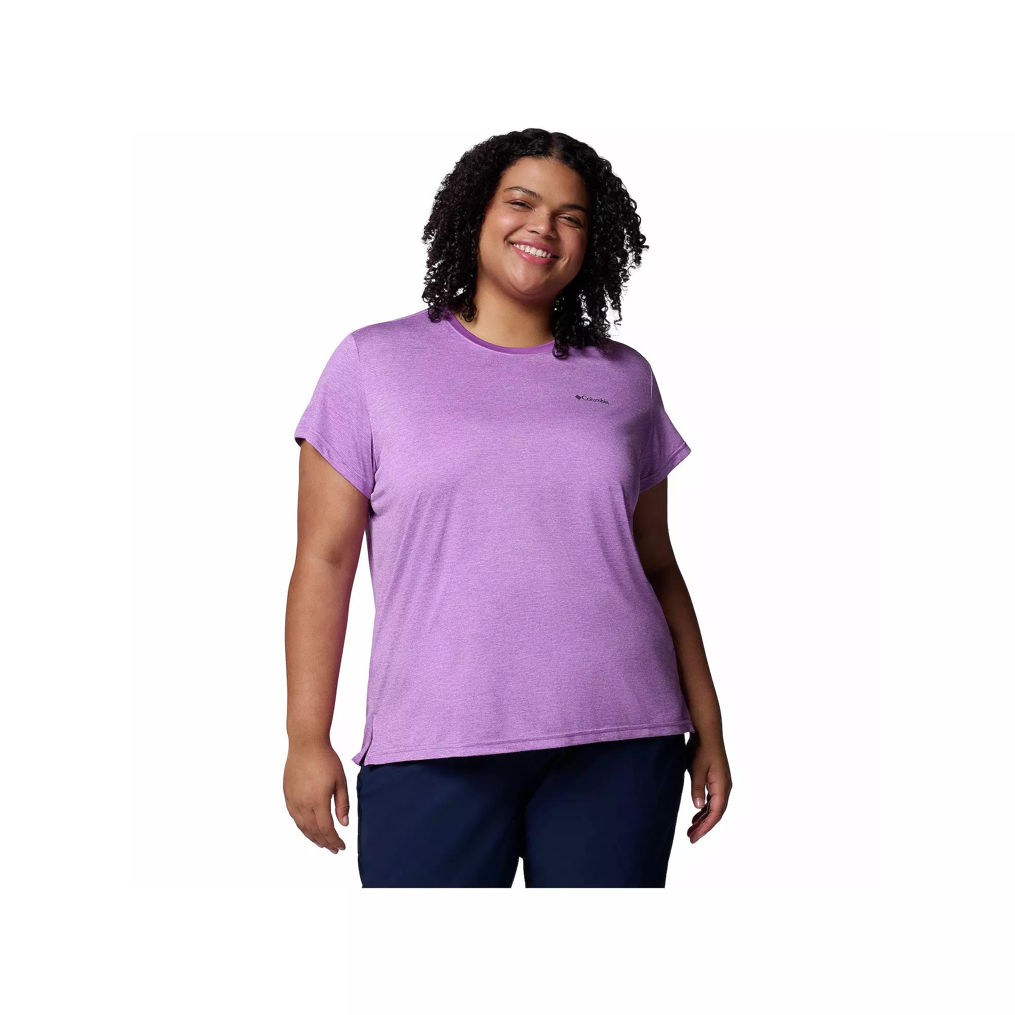 Plus Size Columbia Bluevista Hill Short Sleeve Crewneck Tee, Women's, Size: 2XL, Razzle Product Image
