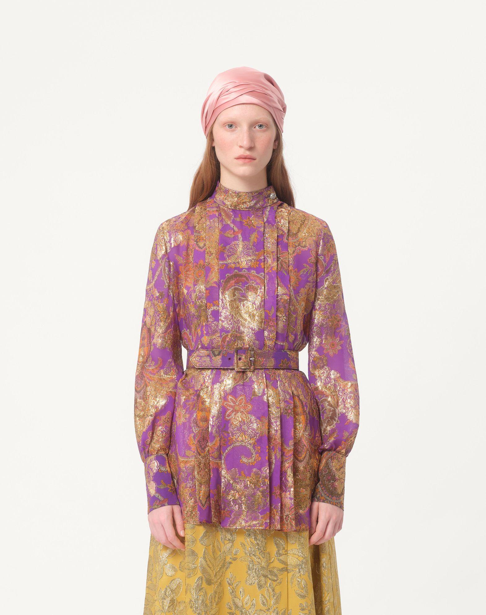 Top In Fil Coupe' Lame' Cashmere Apres L'Hiver  Product Image