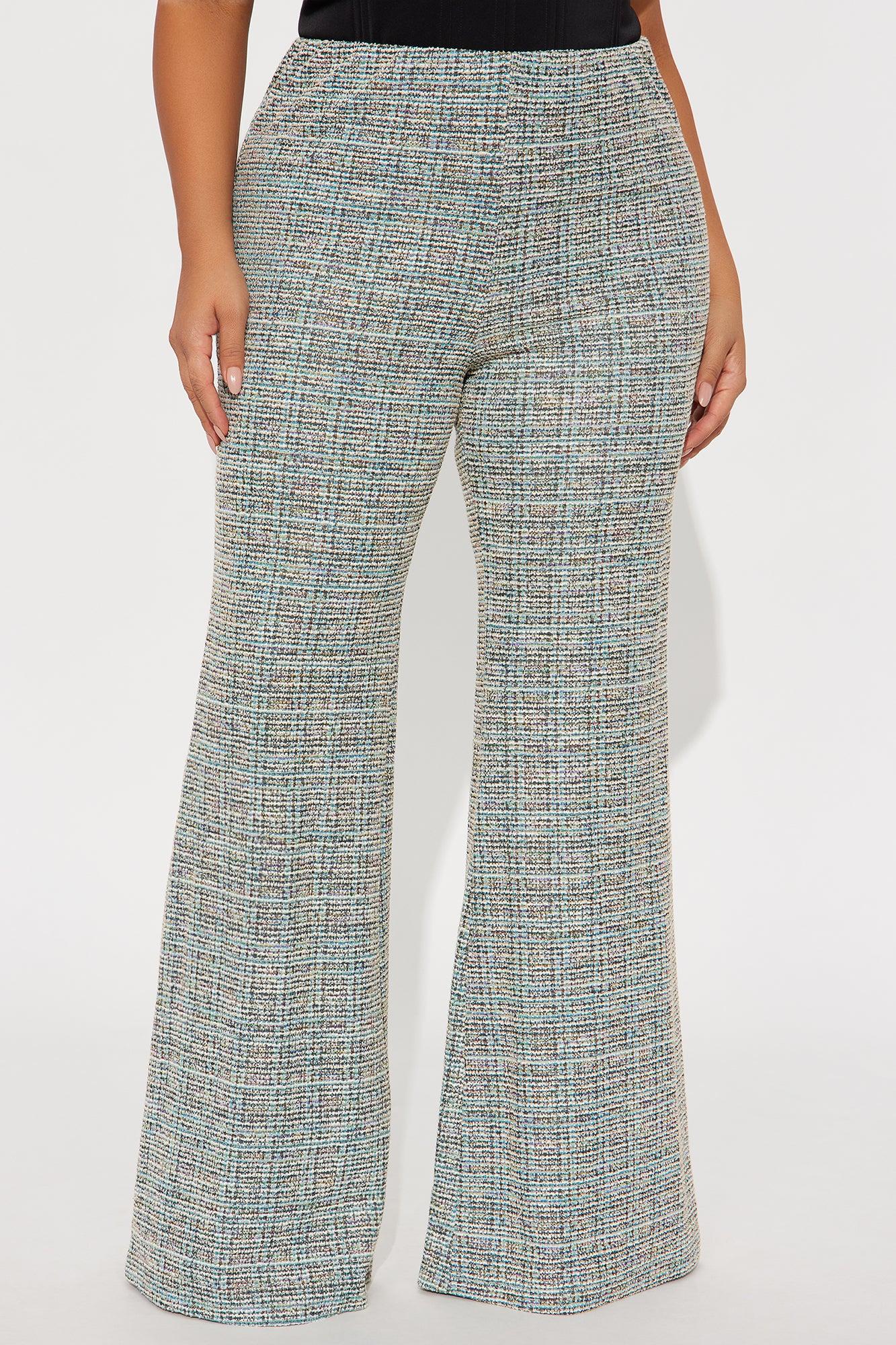 High Priority Knit Tweed Blazer Pant Set - Multi Color Female Product Image