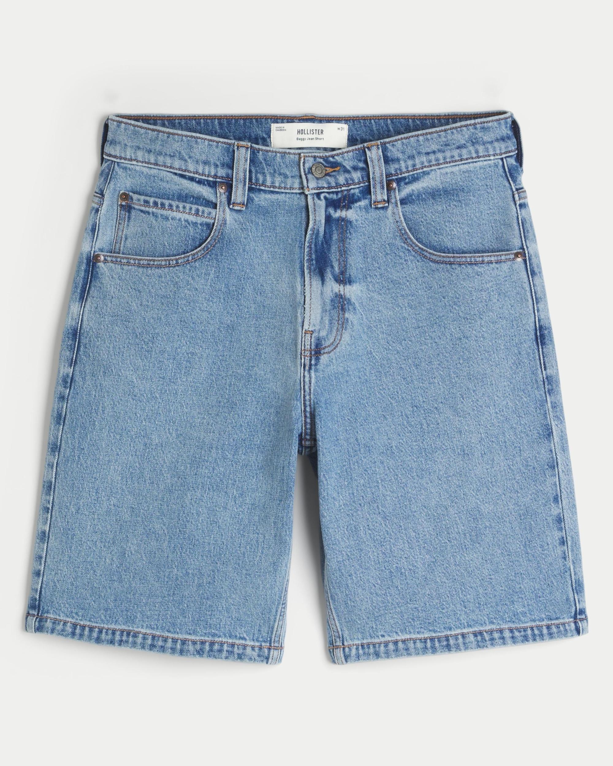 Baggy Denim Cargo Shorts Product Image
