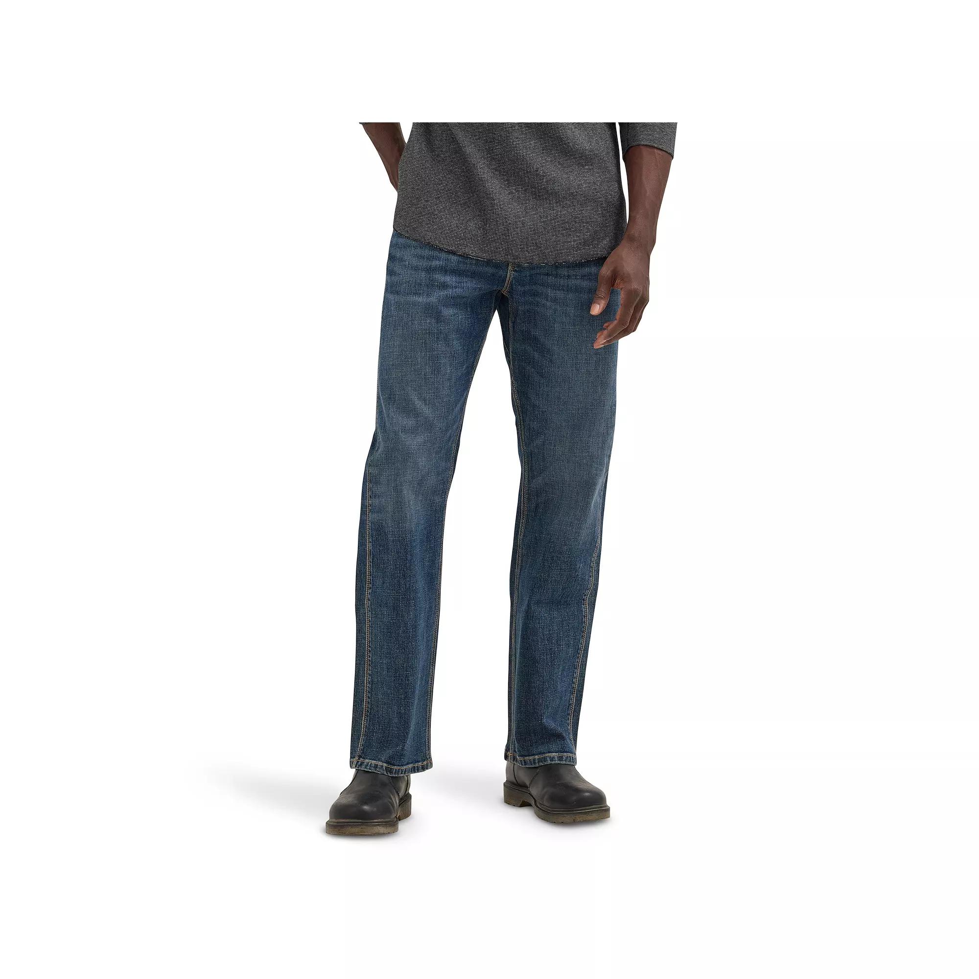 Men's Wrangler Peak Comfort Relaxed Fit Bootcut Jeans, Size: 42X30, Diced House Product Image