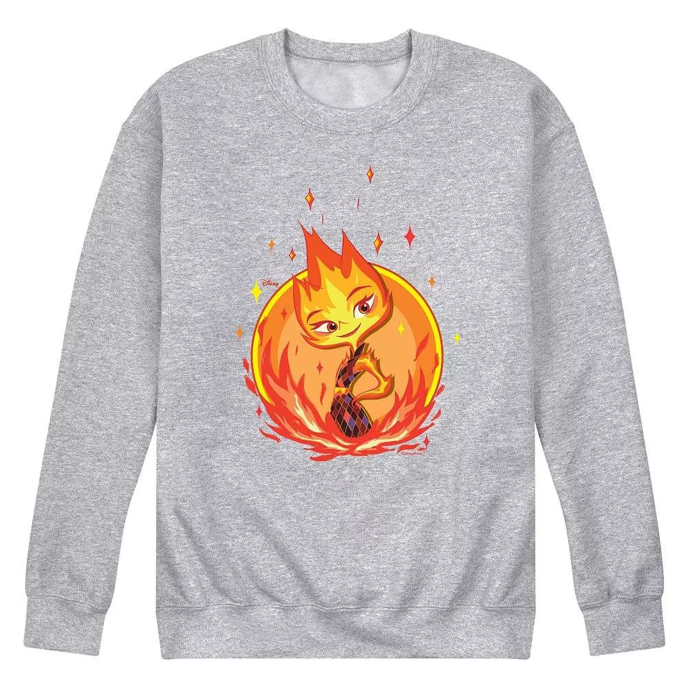 Disney's Elemental Men's Ember Badge Fleece Sweatshirt,  Product Image