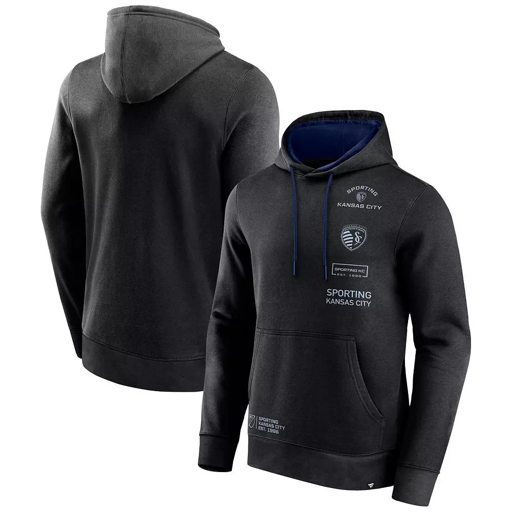 Men's Fanatics Branded Black Sporting Kansas City Halftime Pullover Hoodie,  Product Image