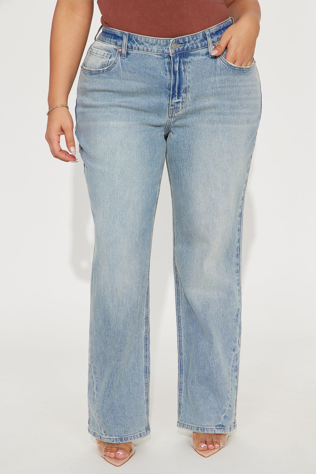 Deserved It Stretch Straight Leg Jeans - Light Wash Product Image