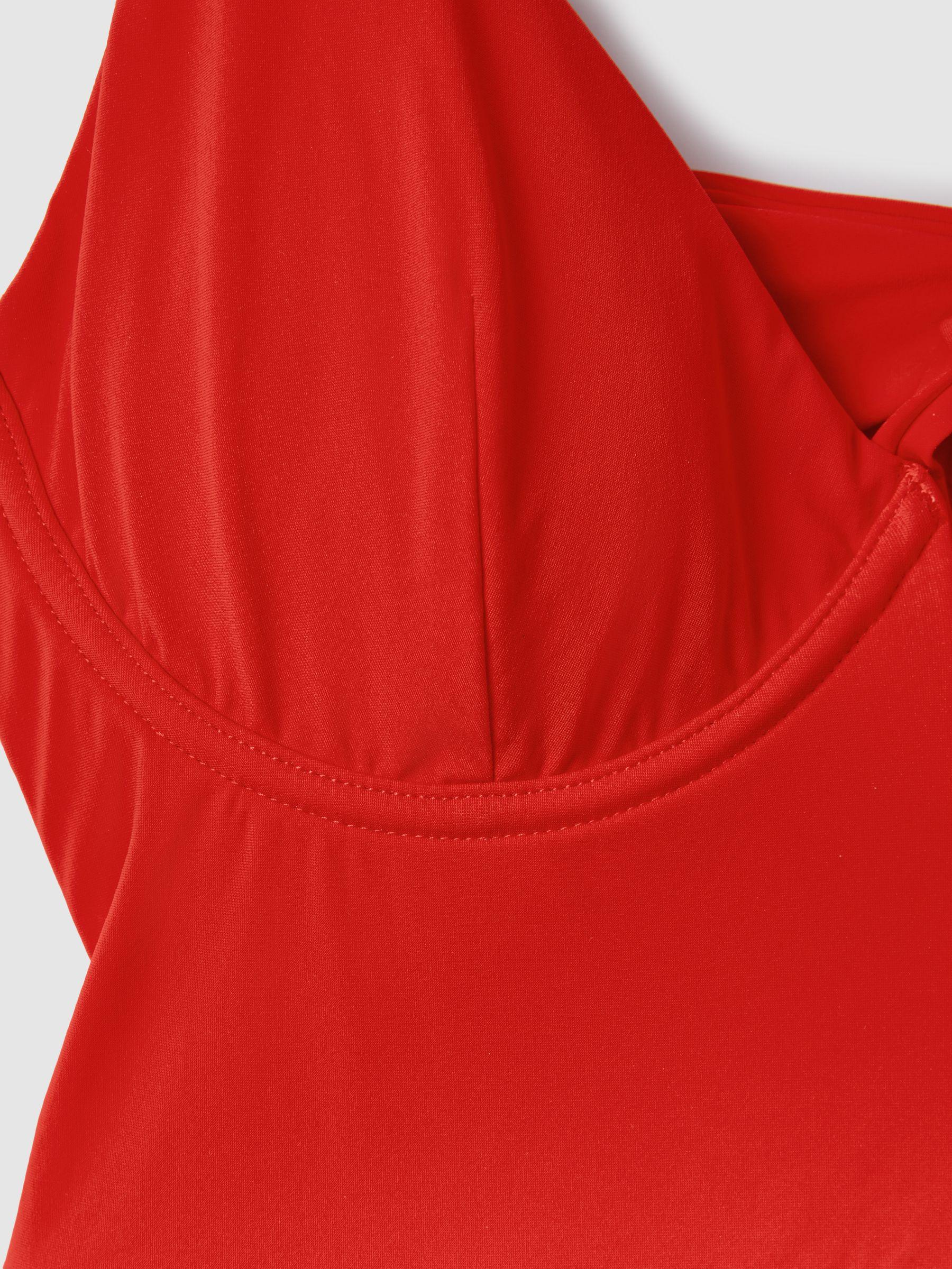 Underwired Tie Back Swimsuit in Red Product Image