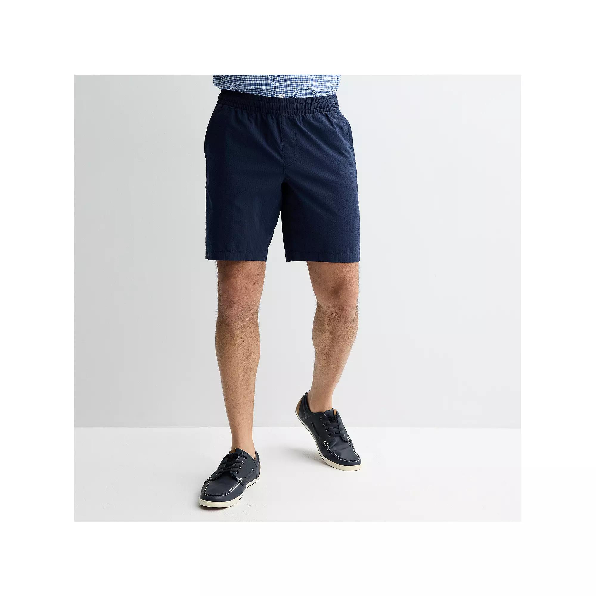 Men's Sonoma Goods For Life® 9" Everyday Pull-On Shorts, Size: XL 9 INCH, Blue Seersucker Product Image