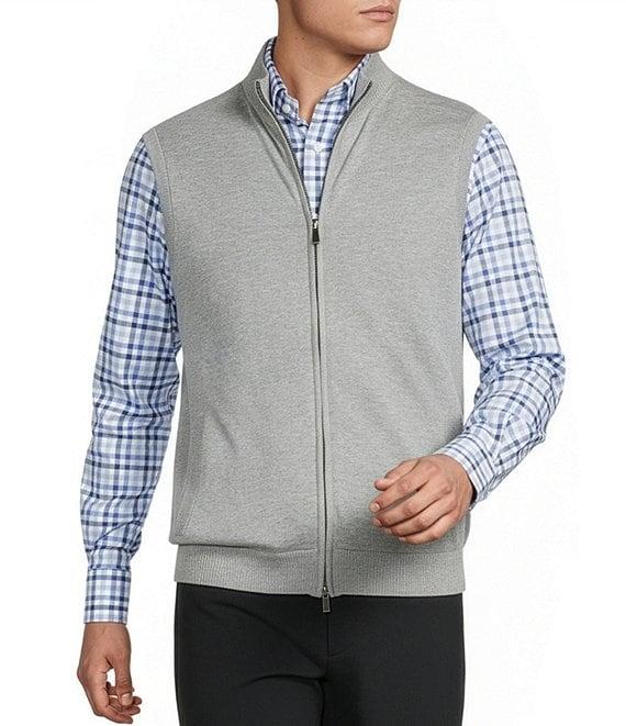 Cremieux Blue Label Cashmere Blend Full-Zip Mock Neck Sweater Vest Product Image