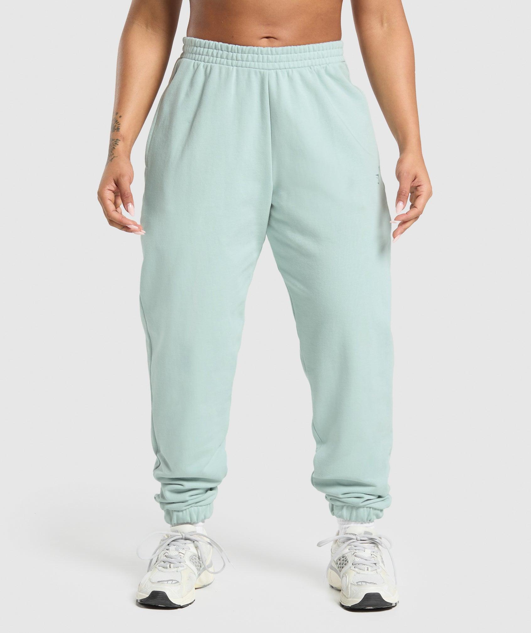 Gymshark Back Gains Graphic Joggers - Morning Blue Female Product Image