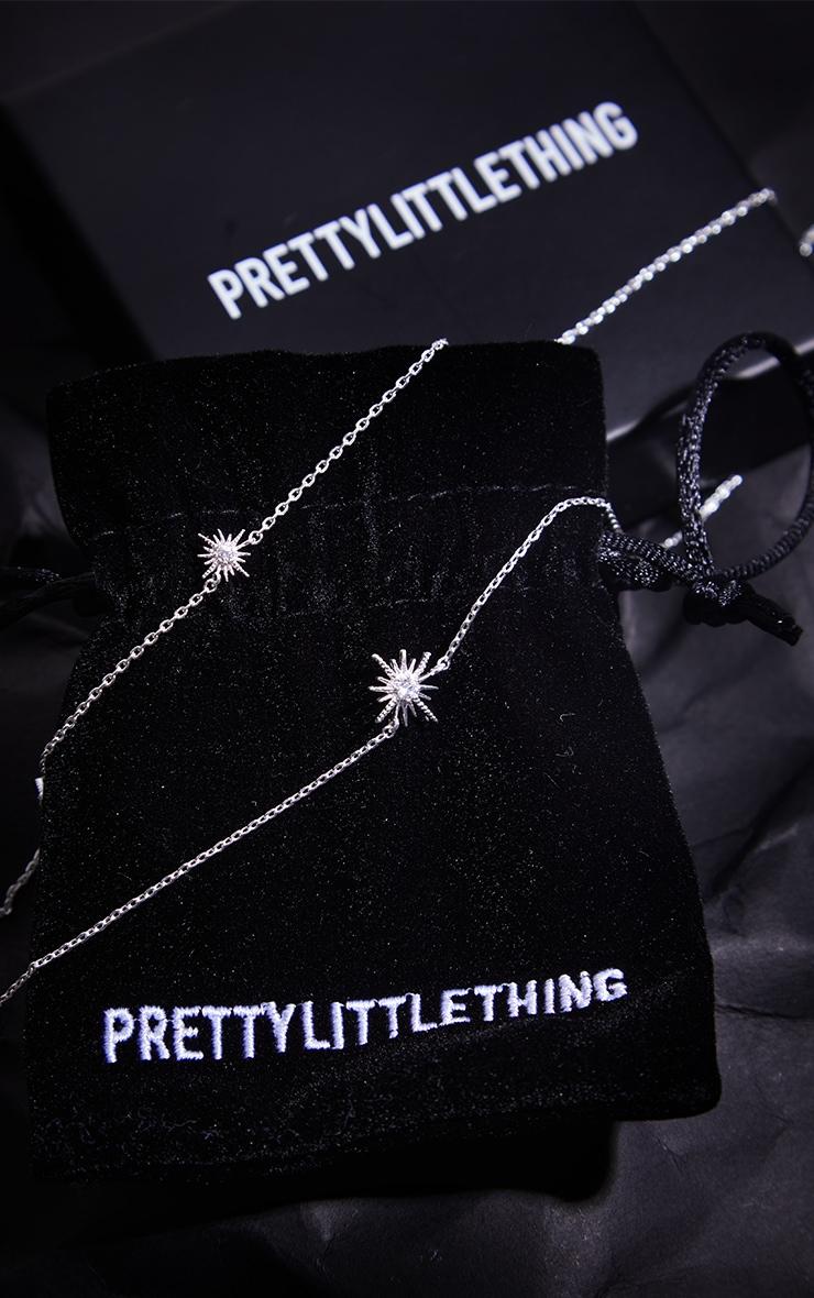 Real Silver Plated Star Diamante Necklace Product Image