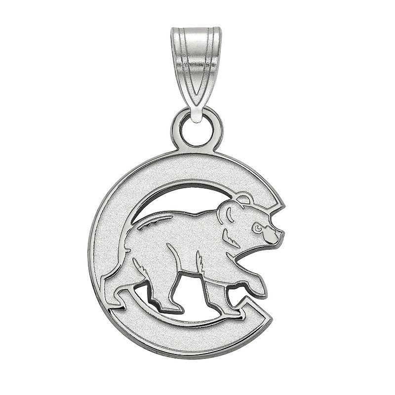 LogoArt Sterling Silver Chicago Cubs Small Walking Bear Pendant, Womens Gold Tone Product Image