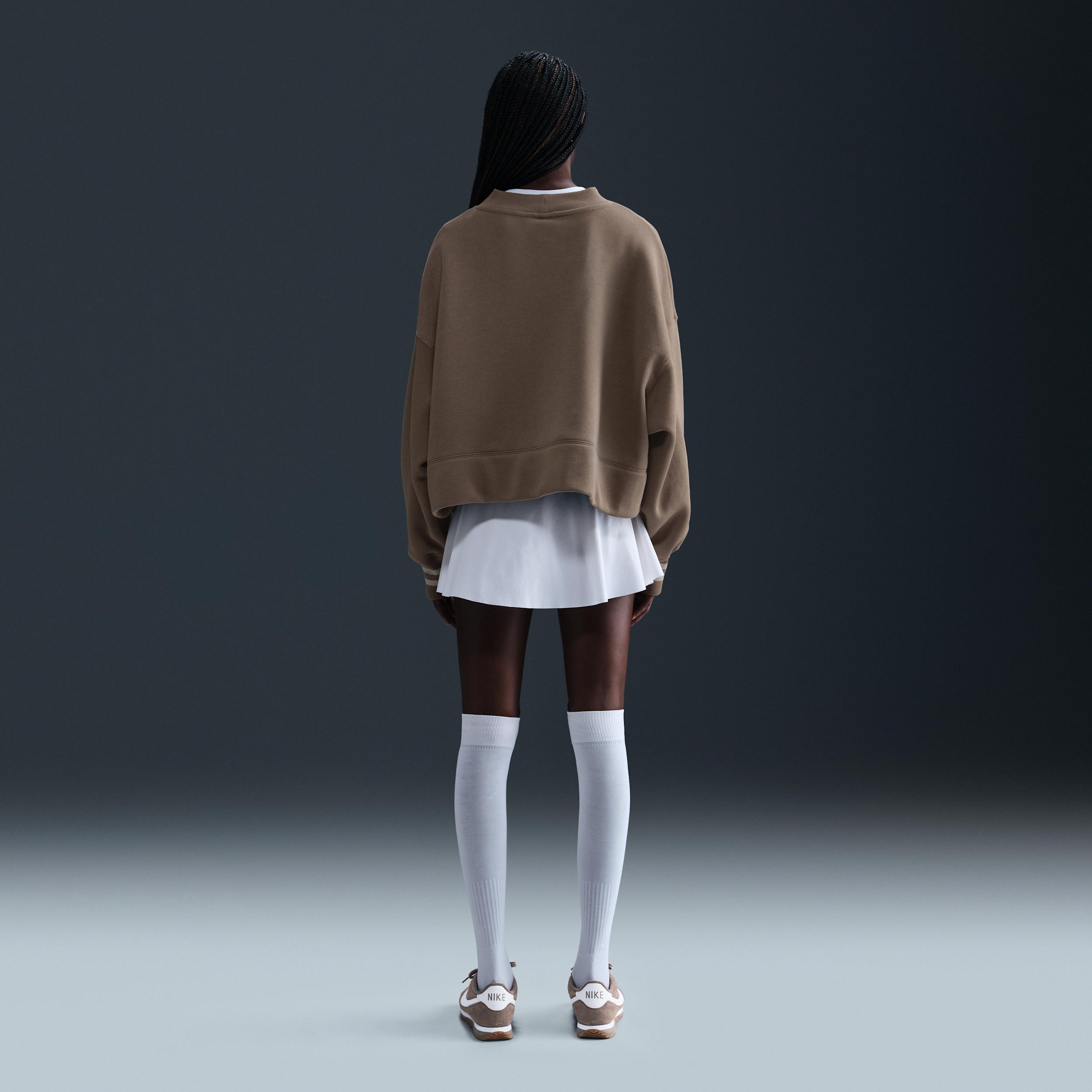 Nike Womens Nike NSW Phoenix Fleece OOS Graphic Cardigan - Womens Black Product Image