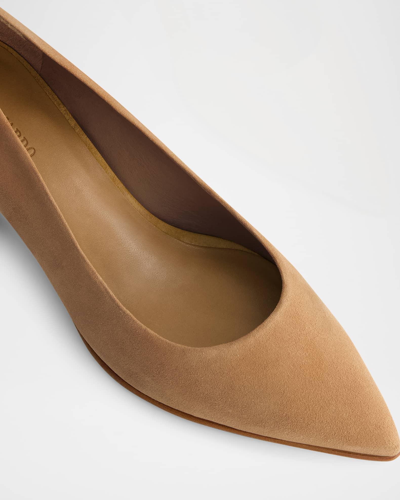 Millie Suede Block-Heel Pumps Product Image