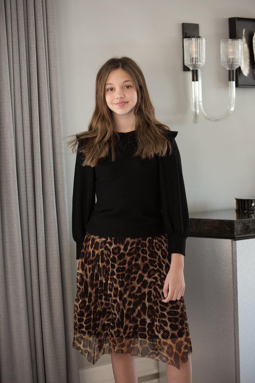 Miss Issippi Ruffle Collar Ribbed Top Product Image