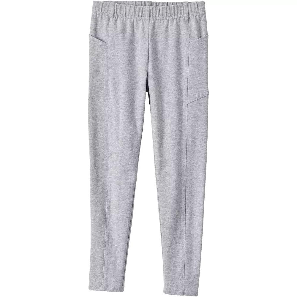 Lands' End Girls Tough Cotton Ankle Legging with Pockets Product Image