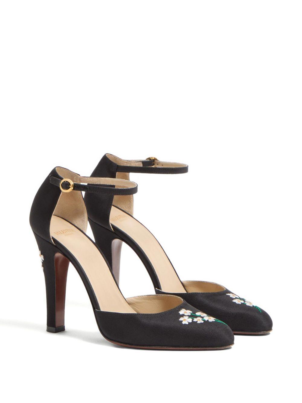 VALENTINO GARAVANI Black Fabric Hi Dolly Pumps Product Image