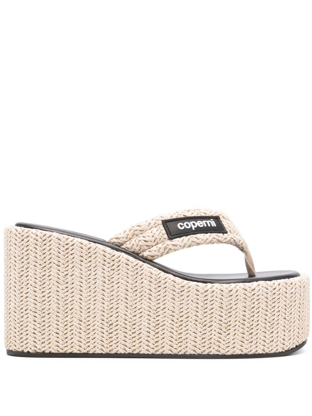 95mm raffia wedge sandals Product Image
