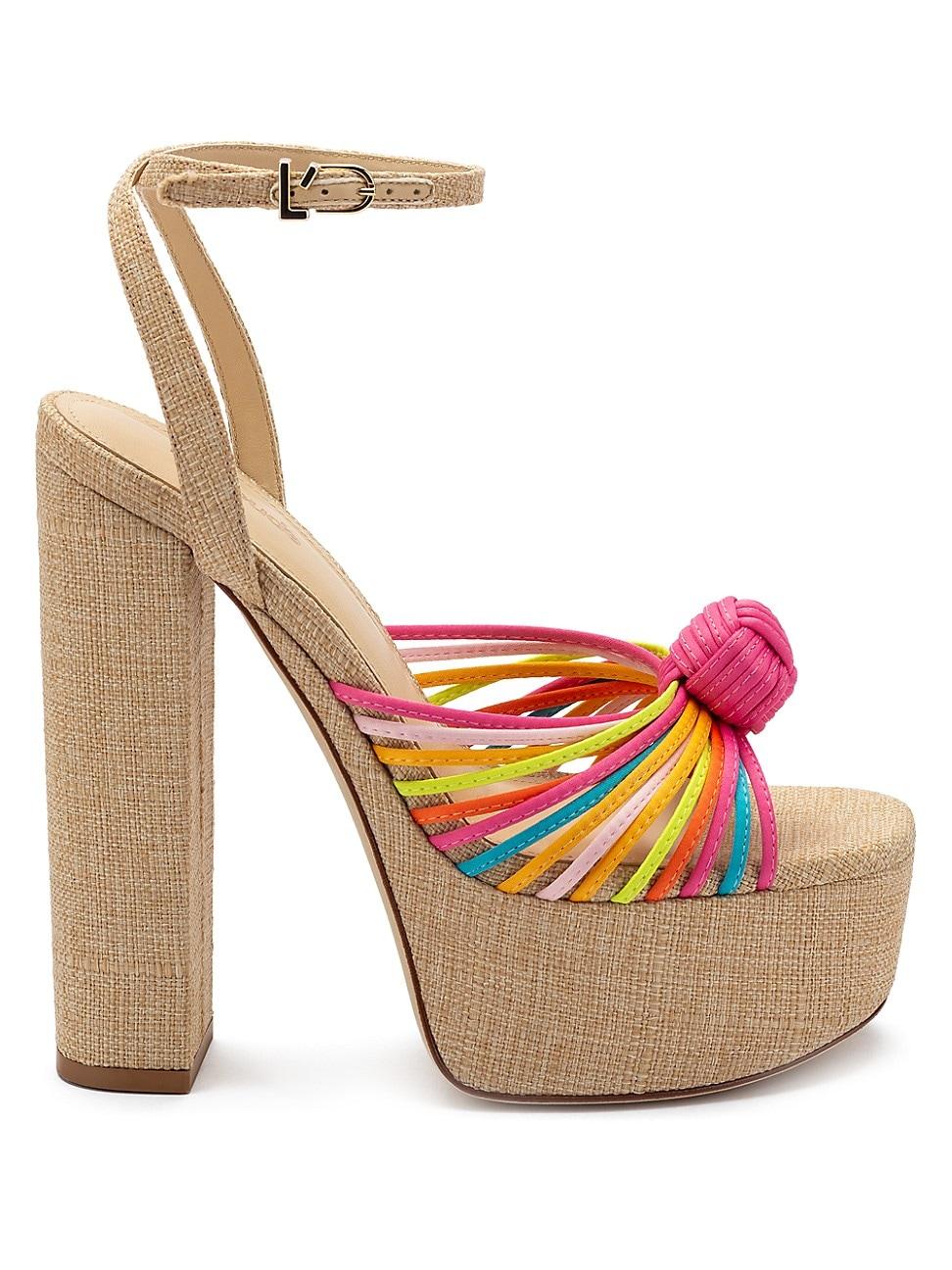 Womens Valerie 140MM Knotted Satin Platform Sandals Product Image