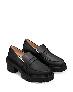 Womens Soho Leather Lug-Sole Penny Loafers Product Image