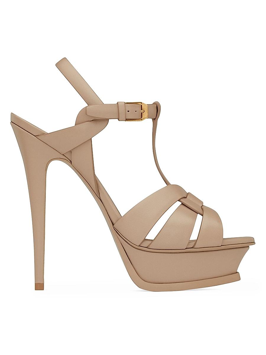 Womens Tribute Platform Sandals in Smooth Leather Product Image