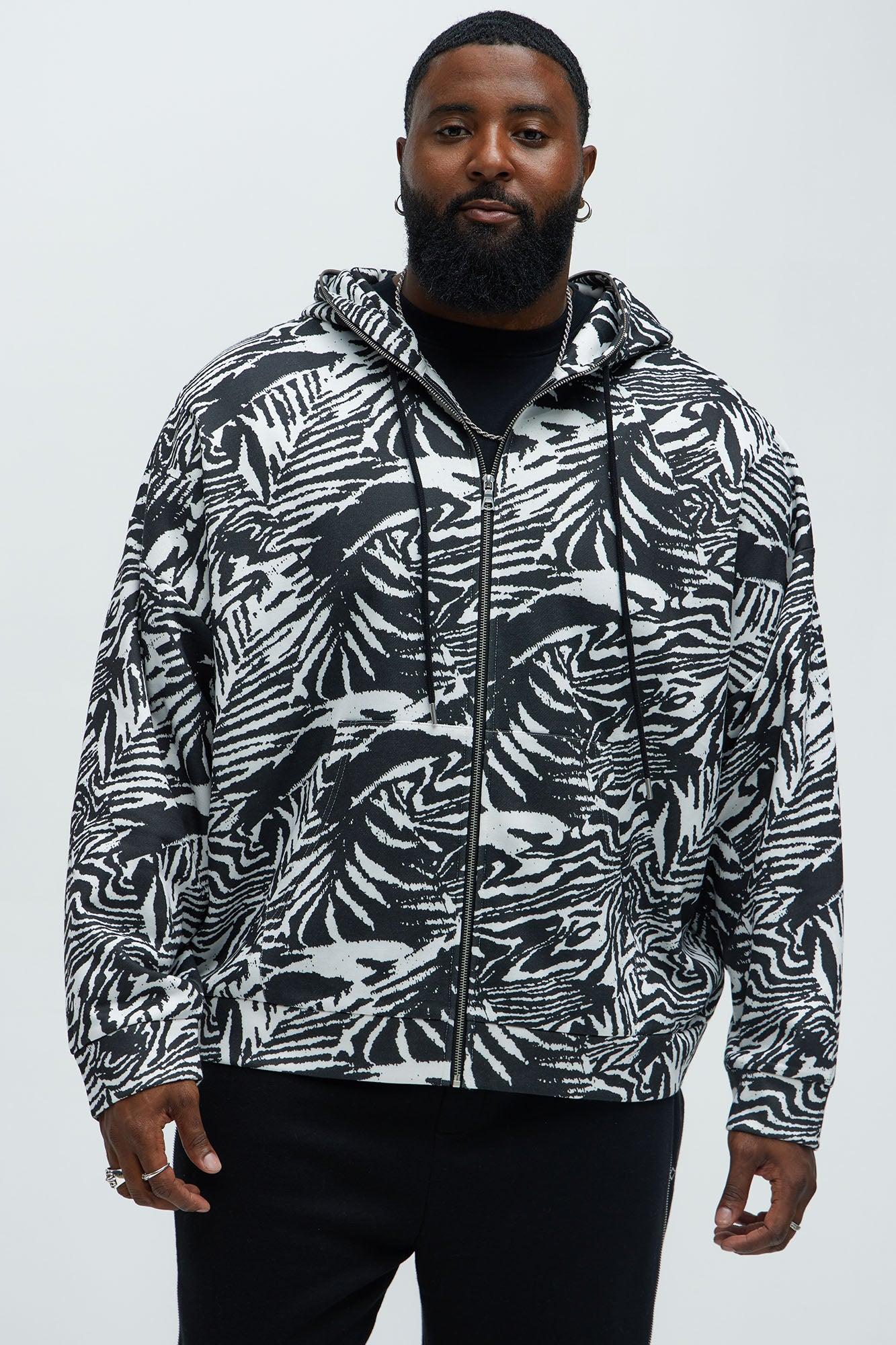 Commotion Oversized Zip Up Hoodie - Black/combo Product Image