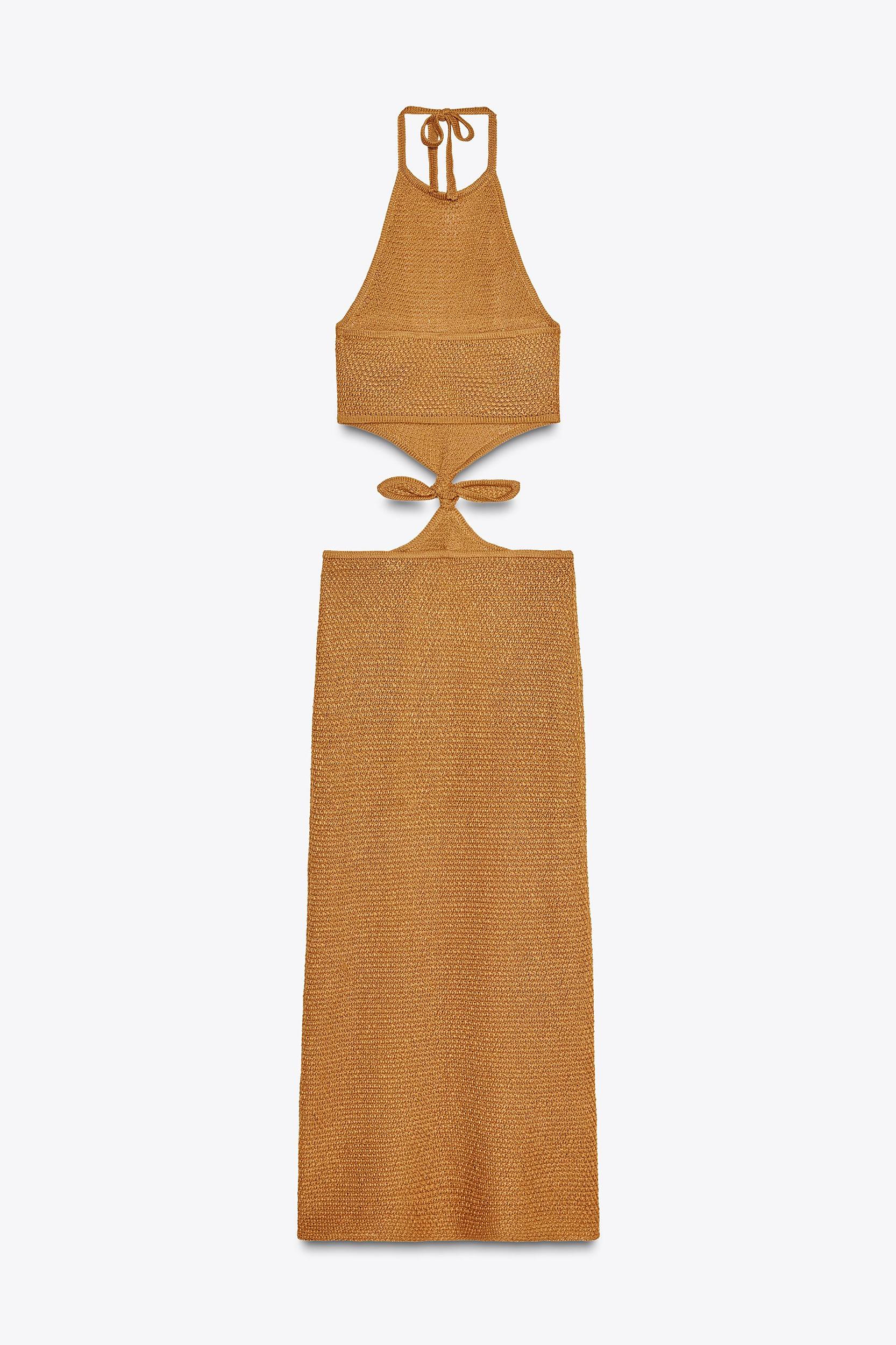 HALTER KNIT CUT OUT DRESS Product Image