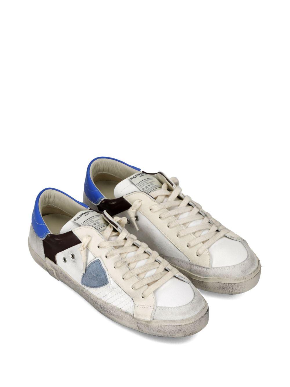 patchwork leather low-top sneakers Product Image