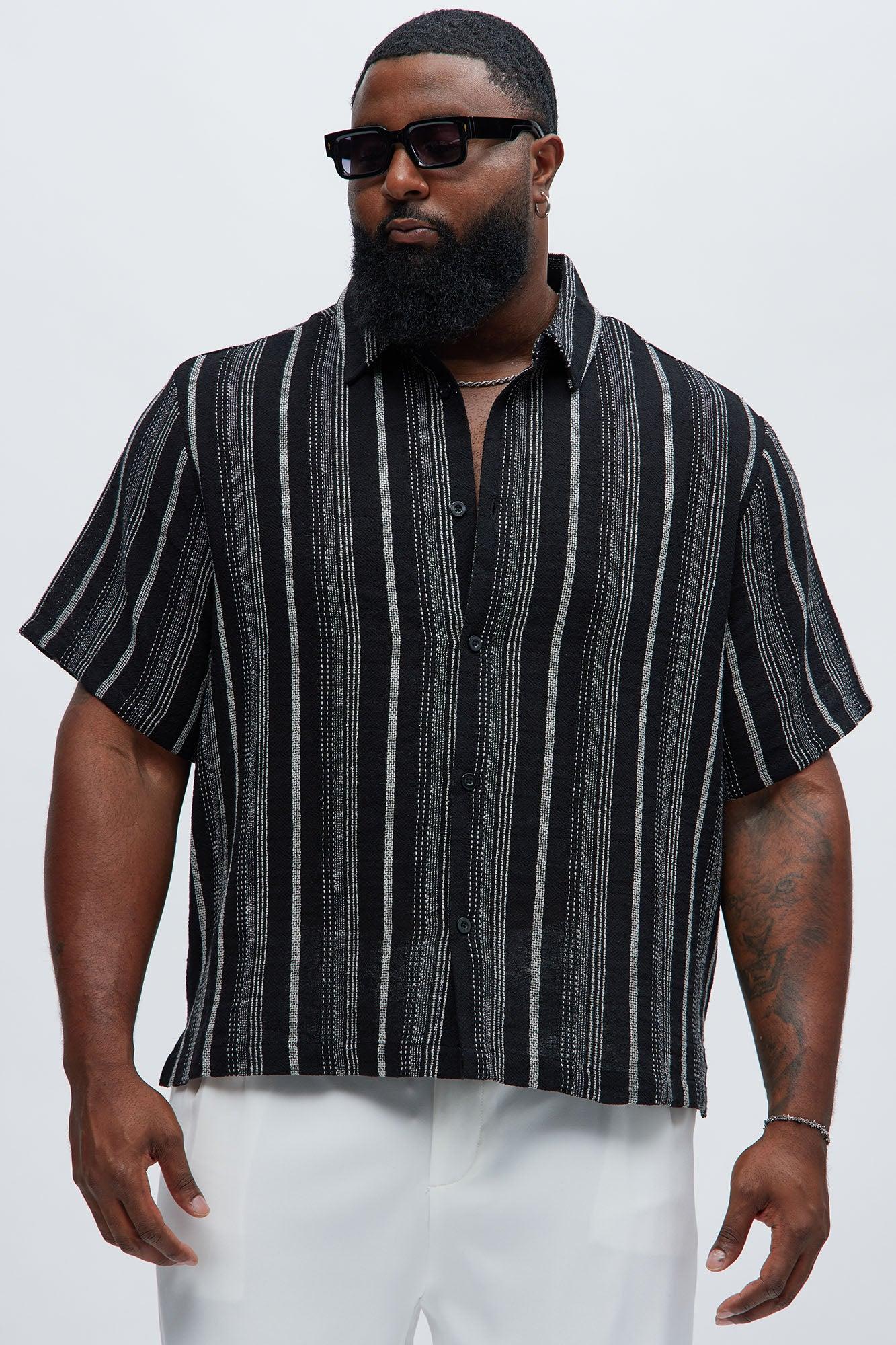 Stuart Stripe Shirt - Black Product Image