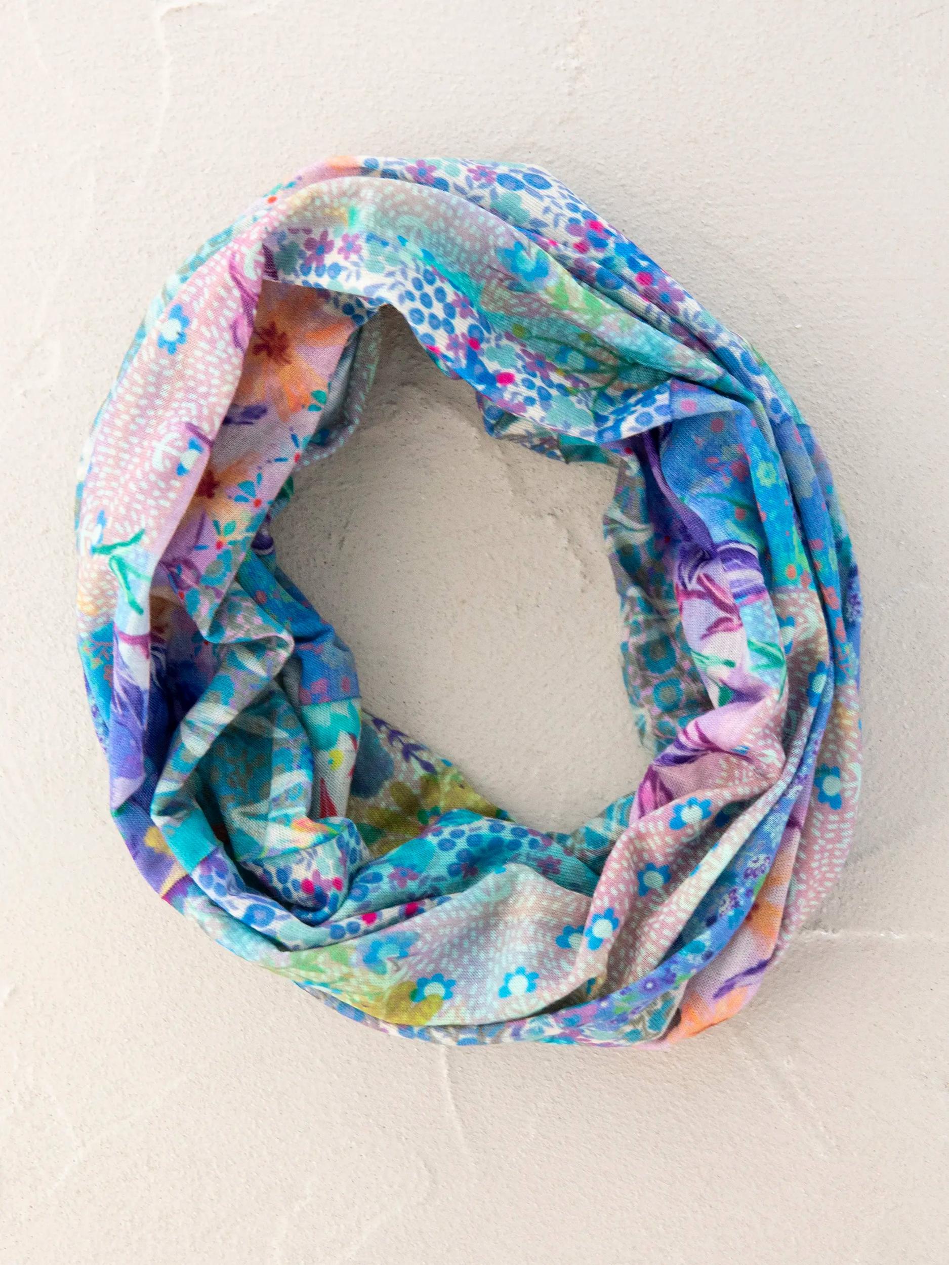 Full Boho Bandeau® Headband - Blue Watercolor Patchwork Product Image