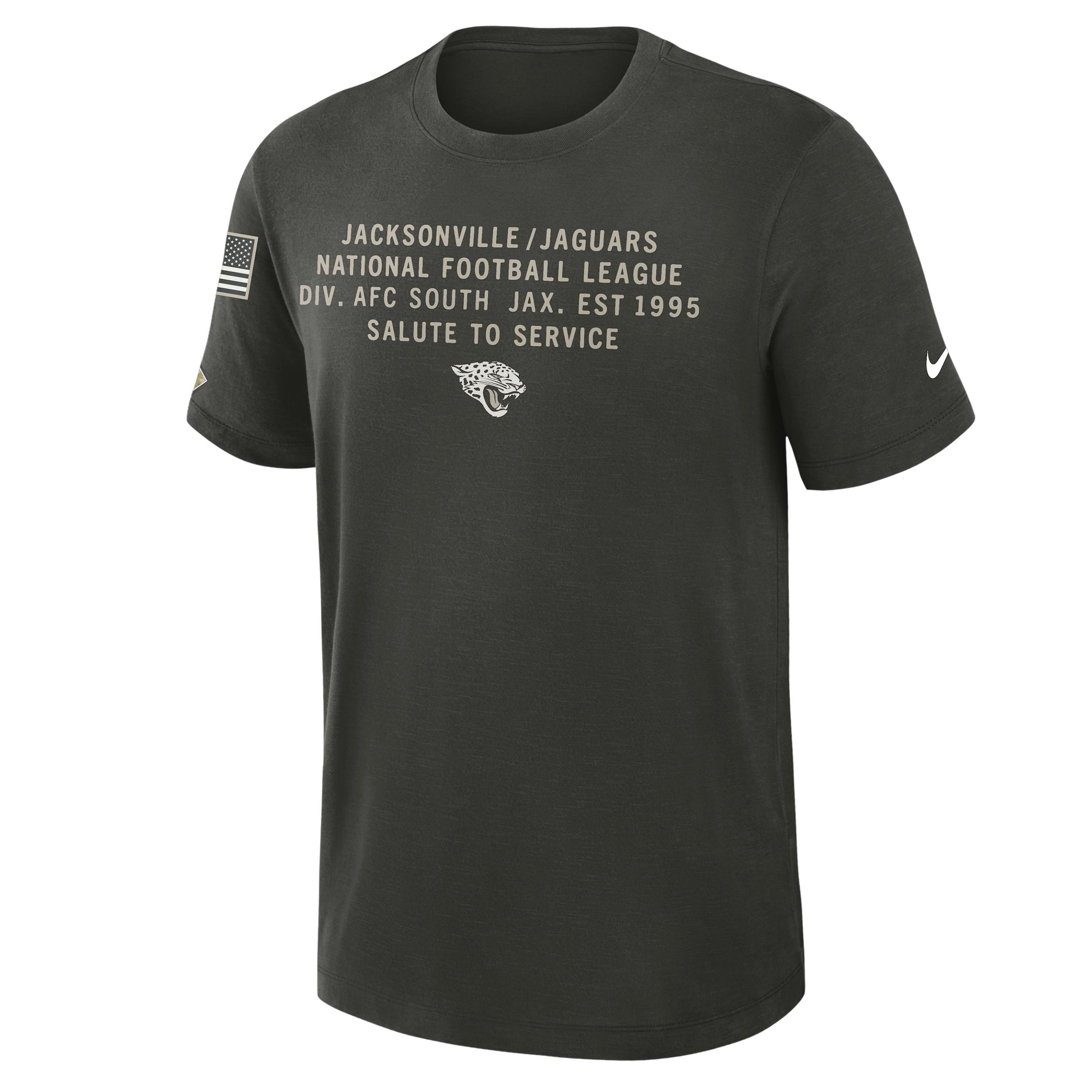 Jacksonville Jaguars Salute to Service Slub Nike Mens Dri-FIT NFL T-Shirt | 03493JGA2F-ZS2 Product Image