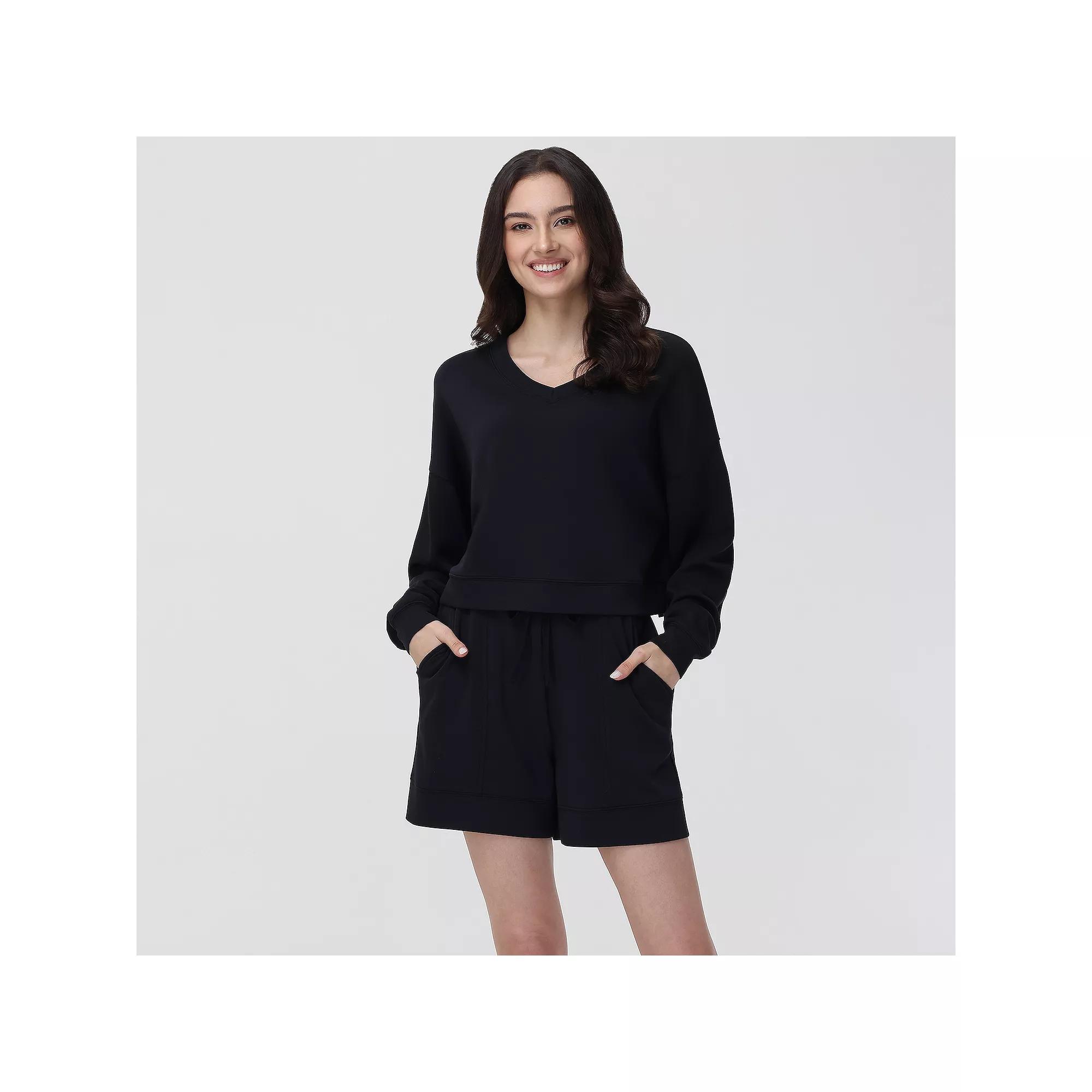 Women's Adyson Parker V-Neck Pajama Top & Pajama Shorts Set, Girl's,  Product Image