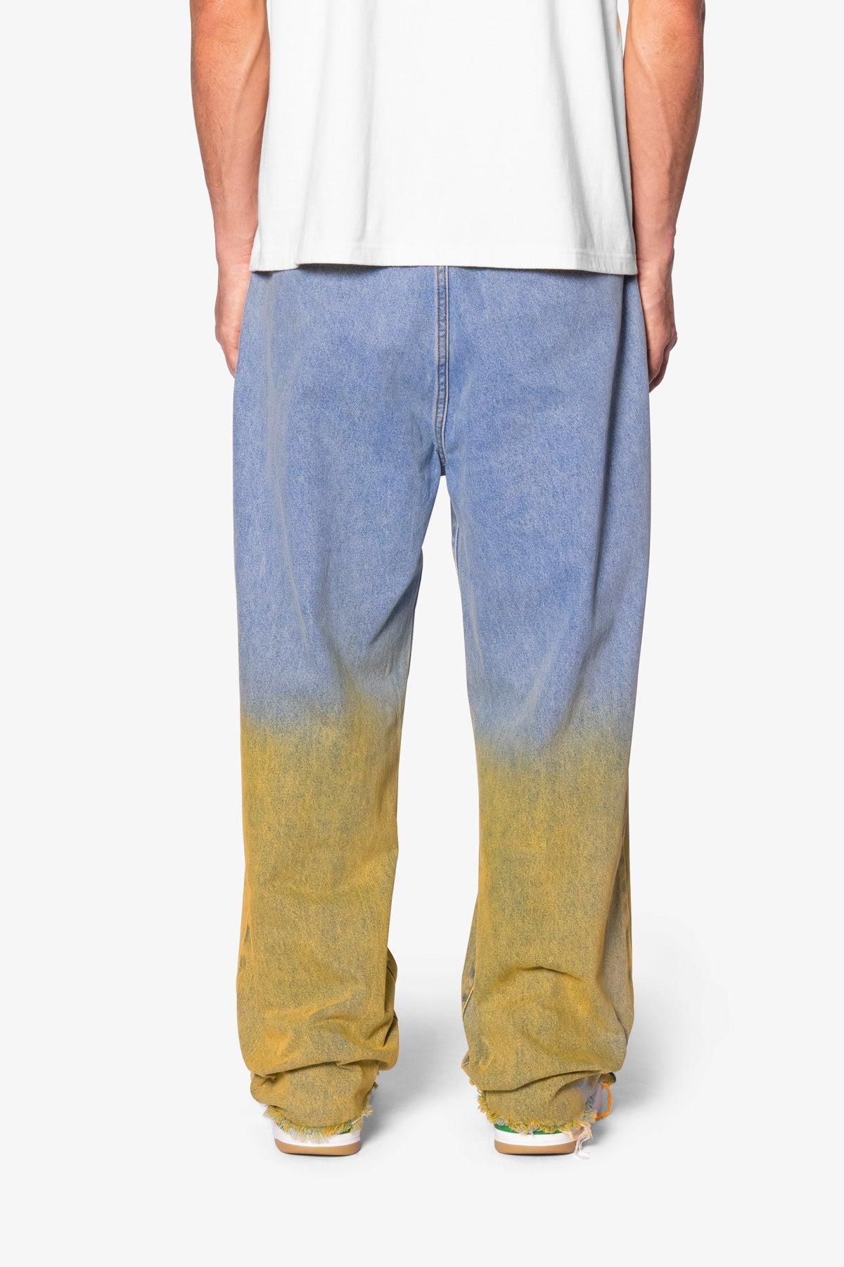 Ultra Baggy Dual Gradient Washed Denim - Blue Product Image