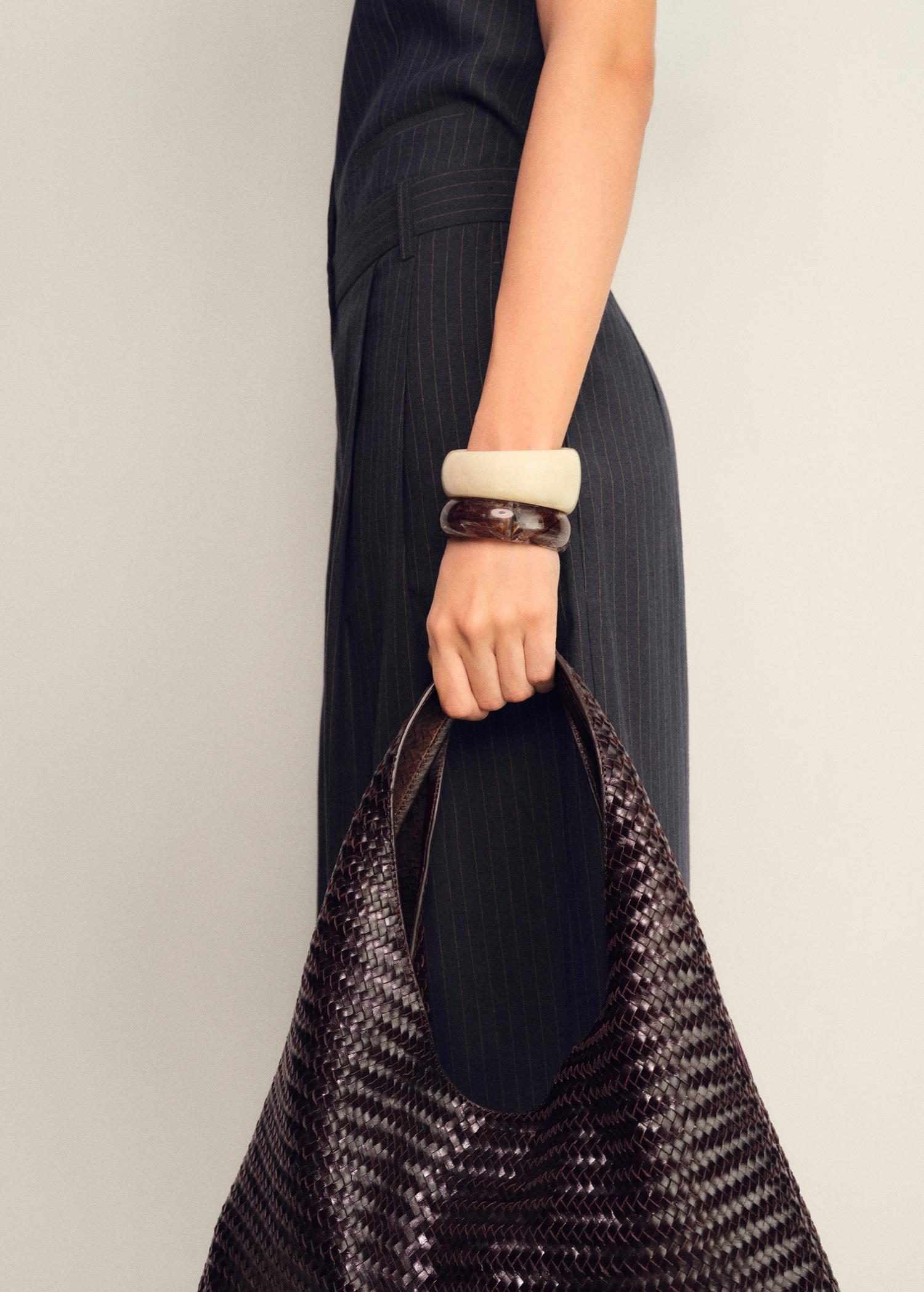 Straight-fit linen-blend suit pants - Women | MANGO USA Product Image