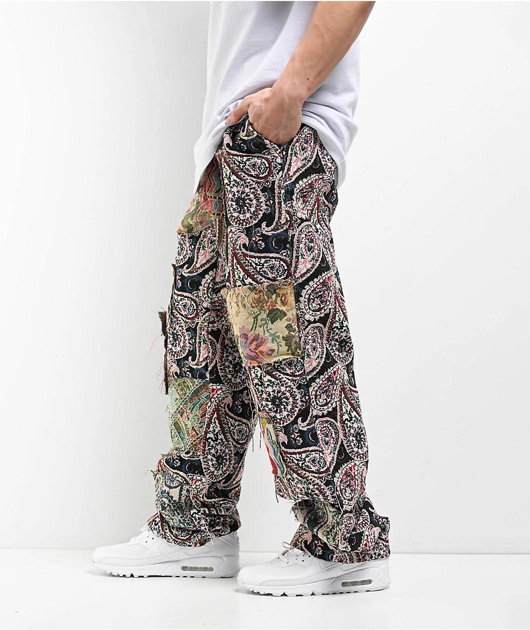 American Stitch Tapestry Multi & Red Cargo Pants Product Image