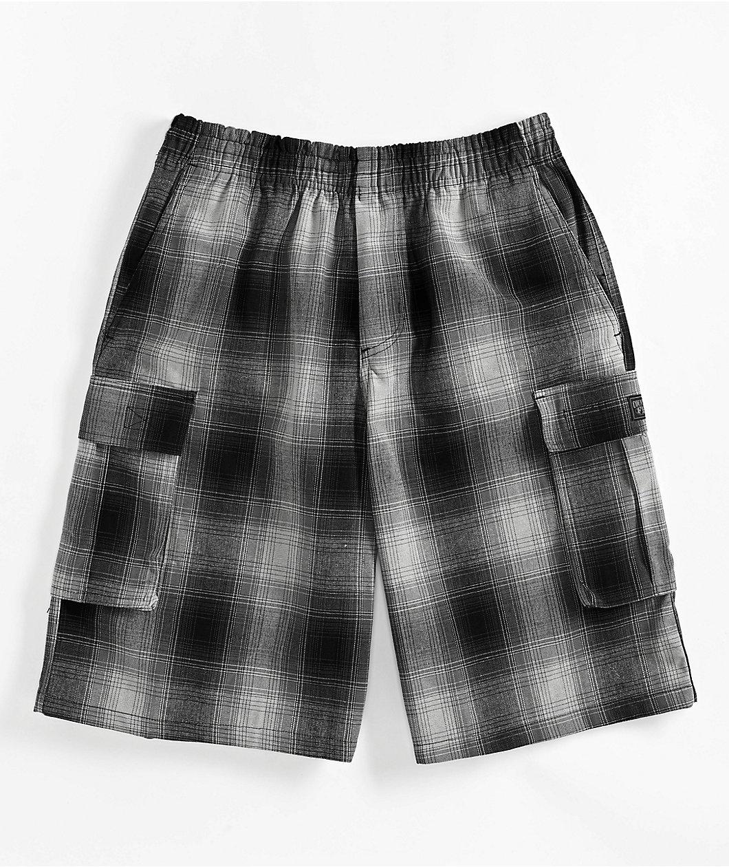FB County Checker Grey Cargo Shorts Product Image
