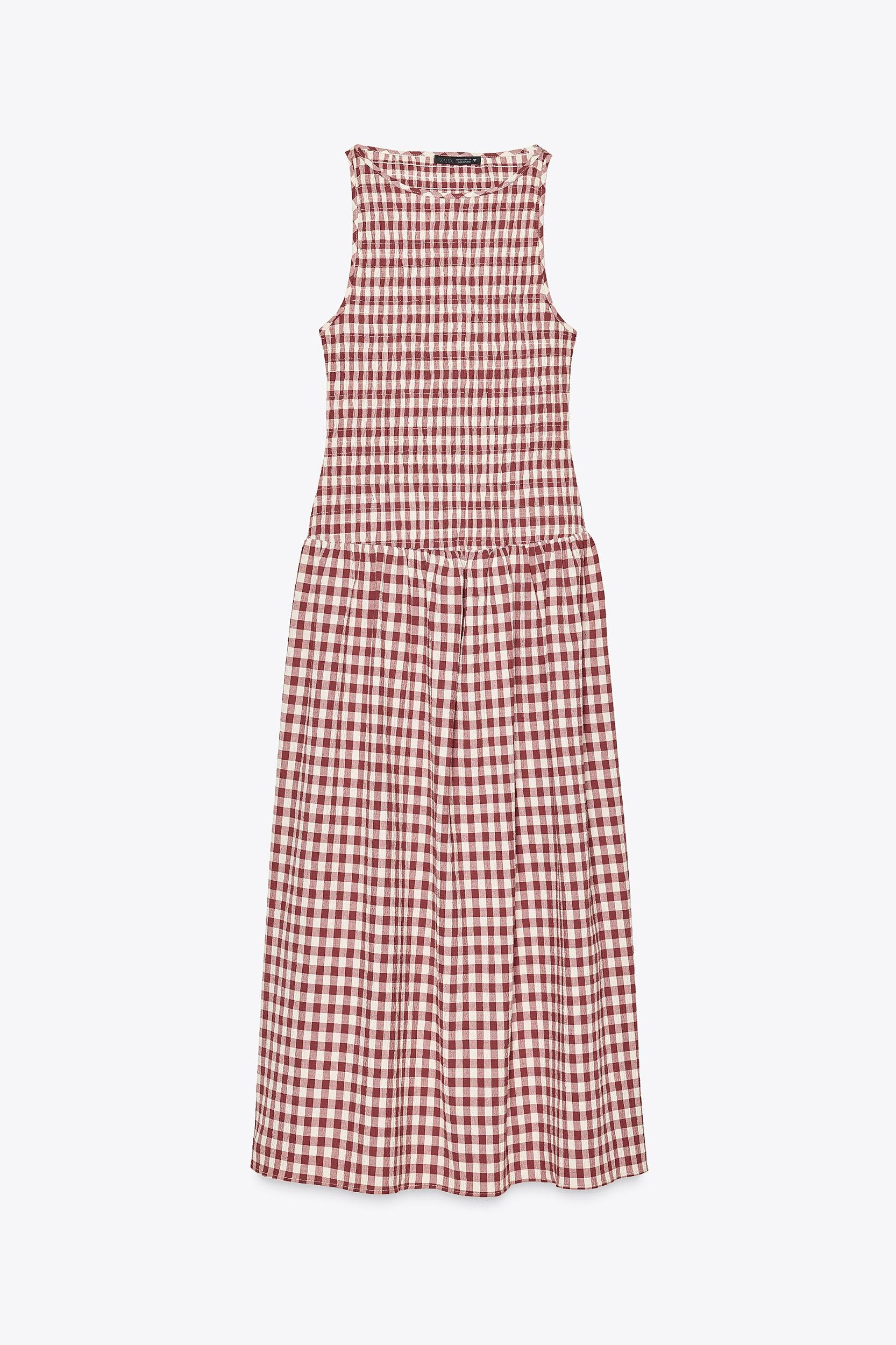 GINGHAM MIDI DRESS Product Image