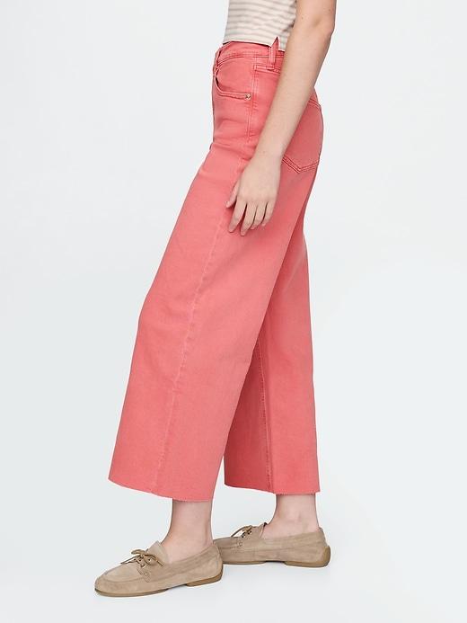 High Rise Stride Wide-Leg Ankle Jeans Product Image