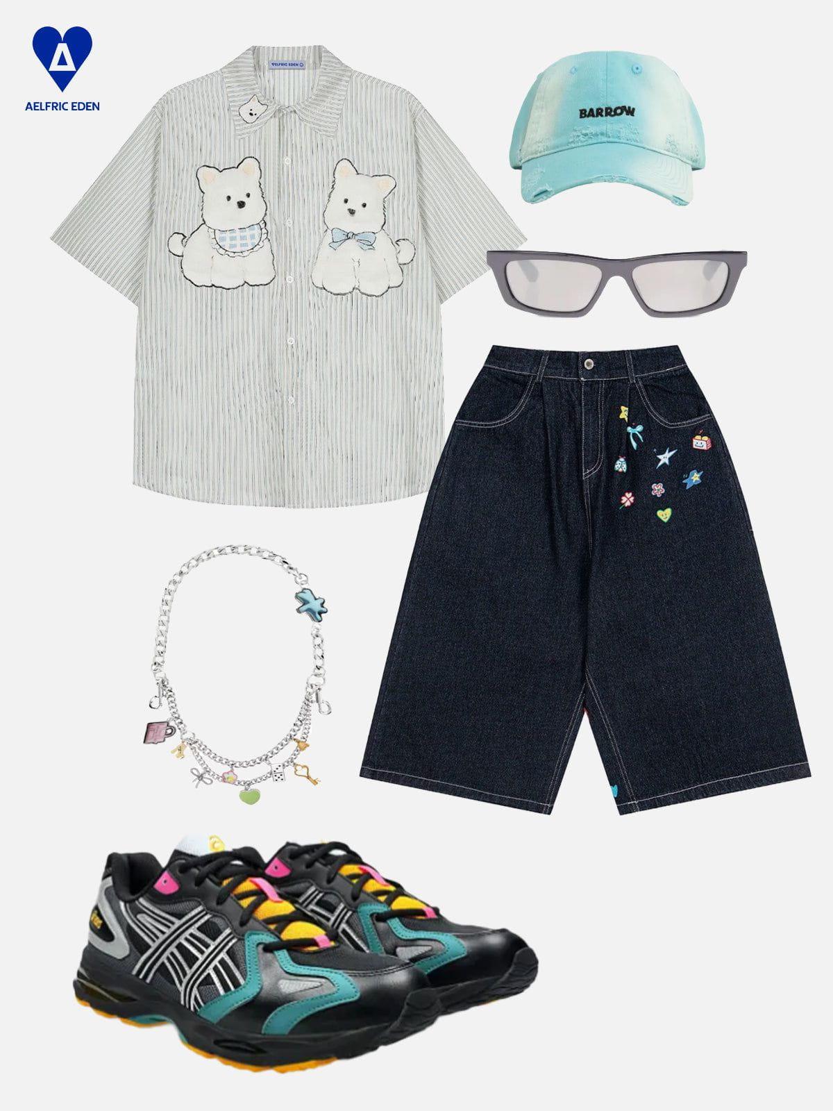 Aelfric Eden Stripe Puppy Graphic Shirt Product Image