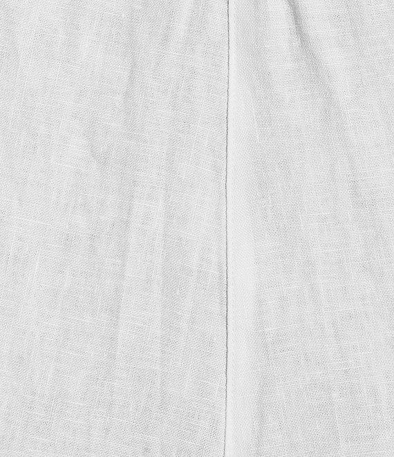 Eileen Fisher Plus Size Organic Linen Wide Leg Ankle Pants Product Image