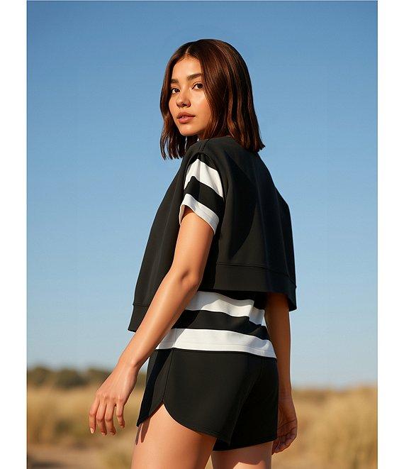 Copper Key Stripe Short Sleeve Boxy T-Shirt Product Image