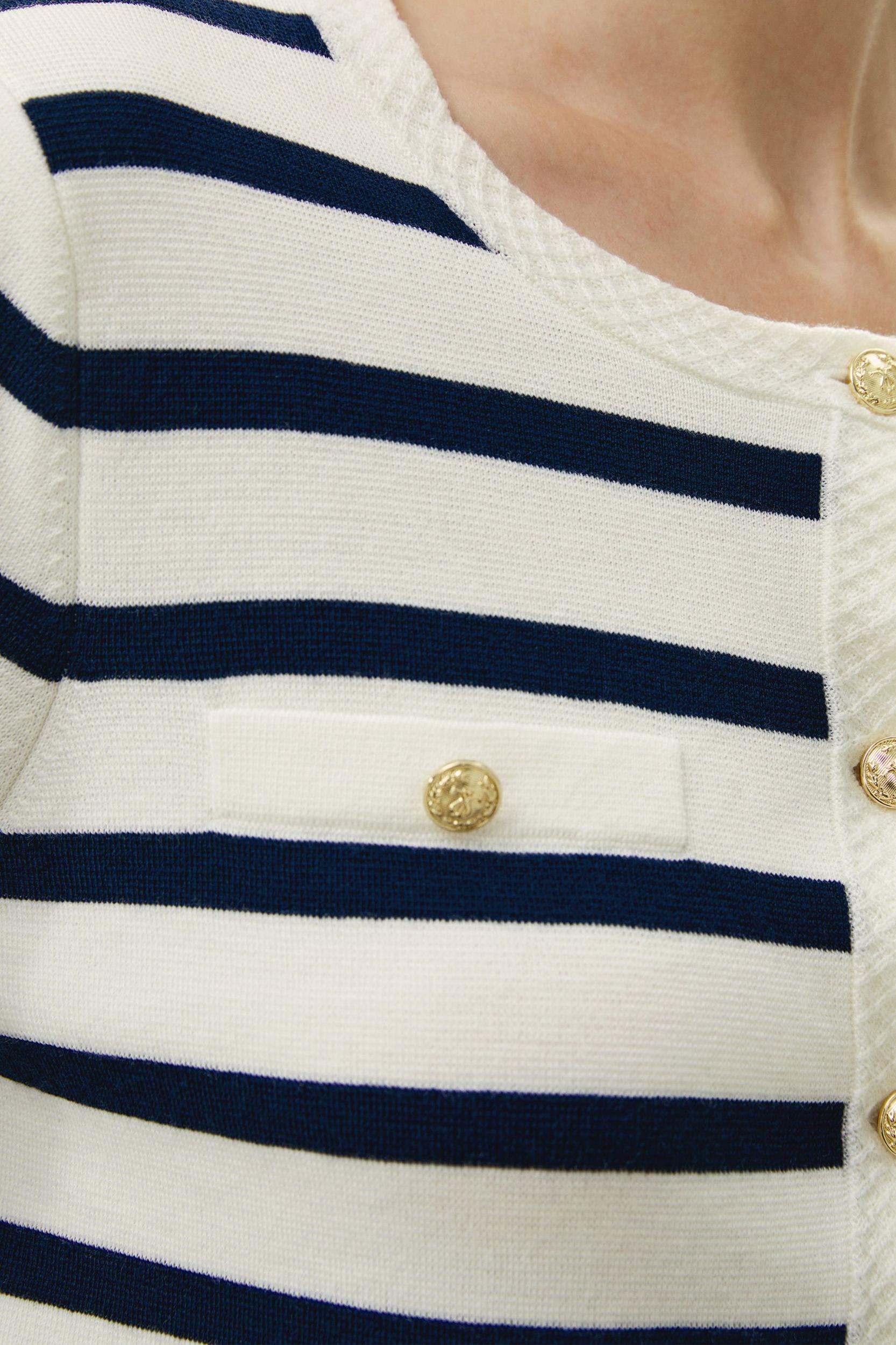 Gariana Striped Wool Cardigan Product Image