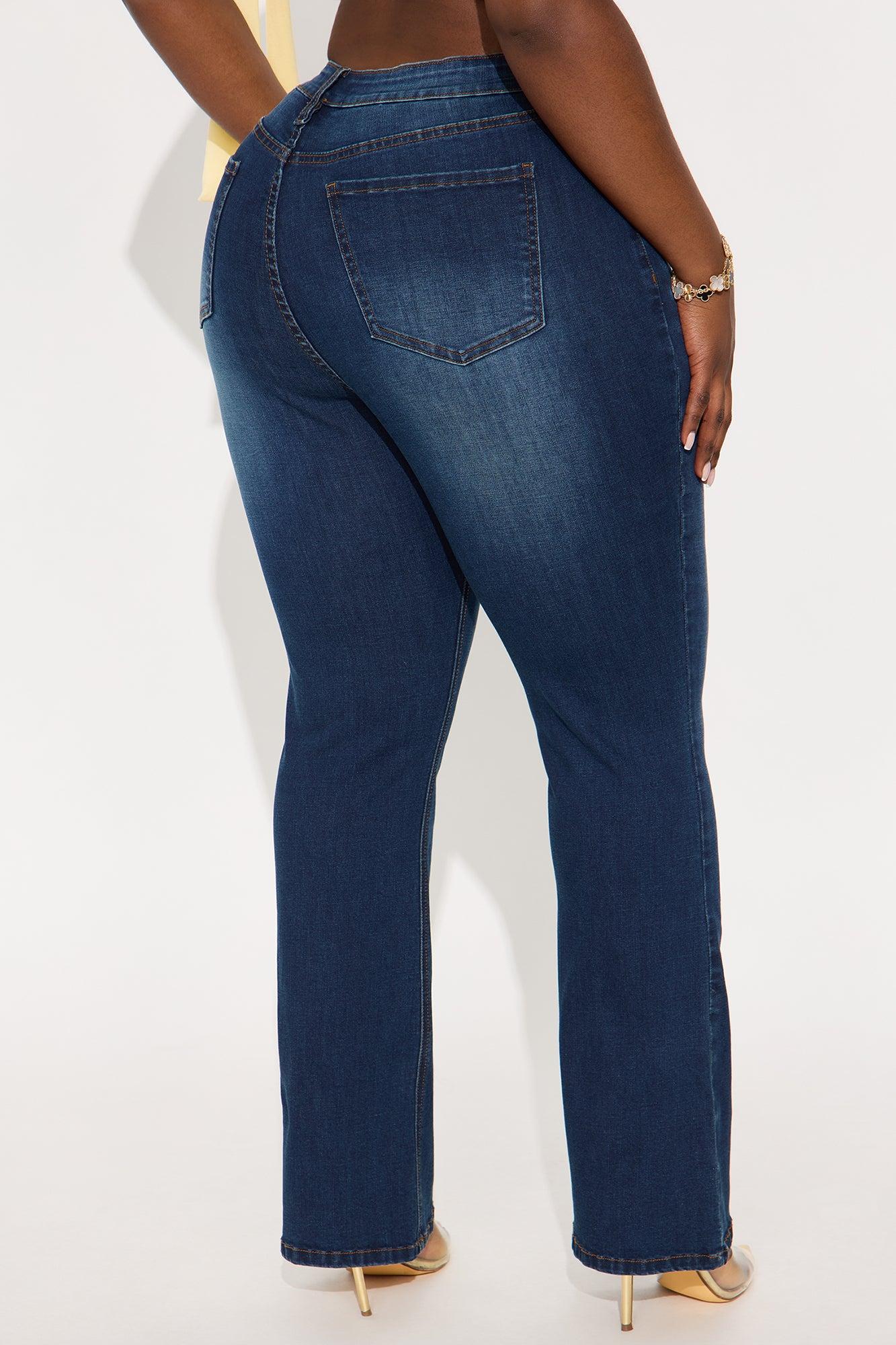 Play By My Rules Stretch Bootcut Jeans - Dark Wash Product Image