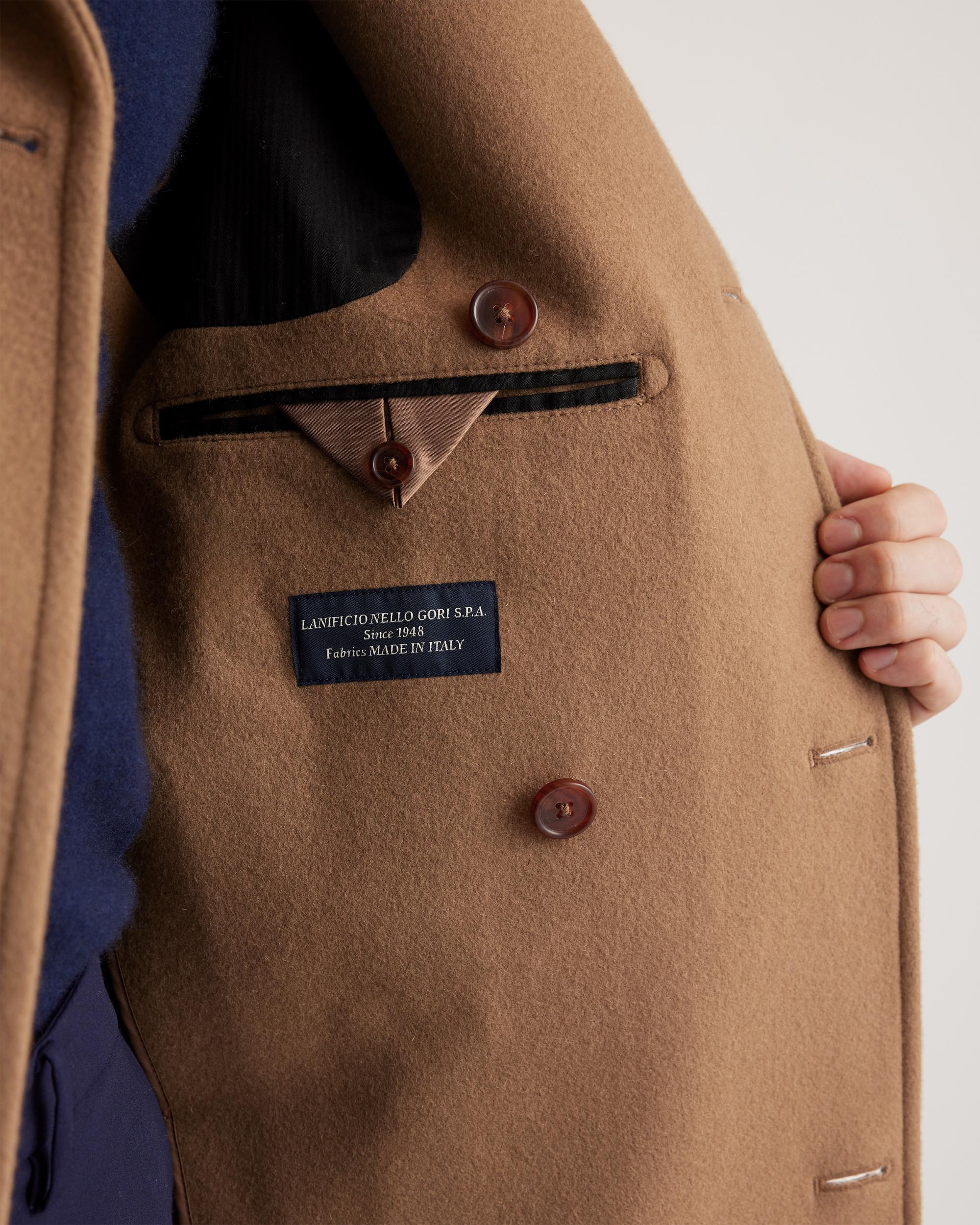 Quince | Men's Italian Wool Double-Breasted Officer Topcoat Wool/Nylon Product Image