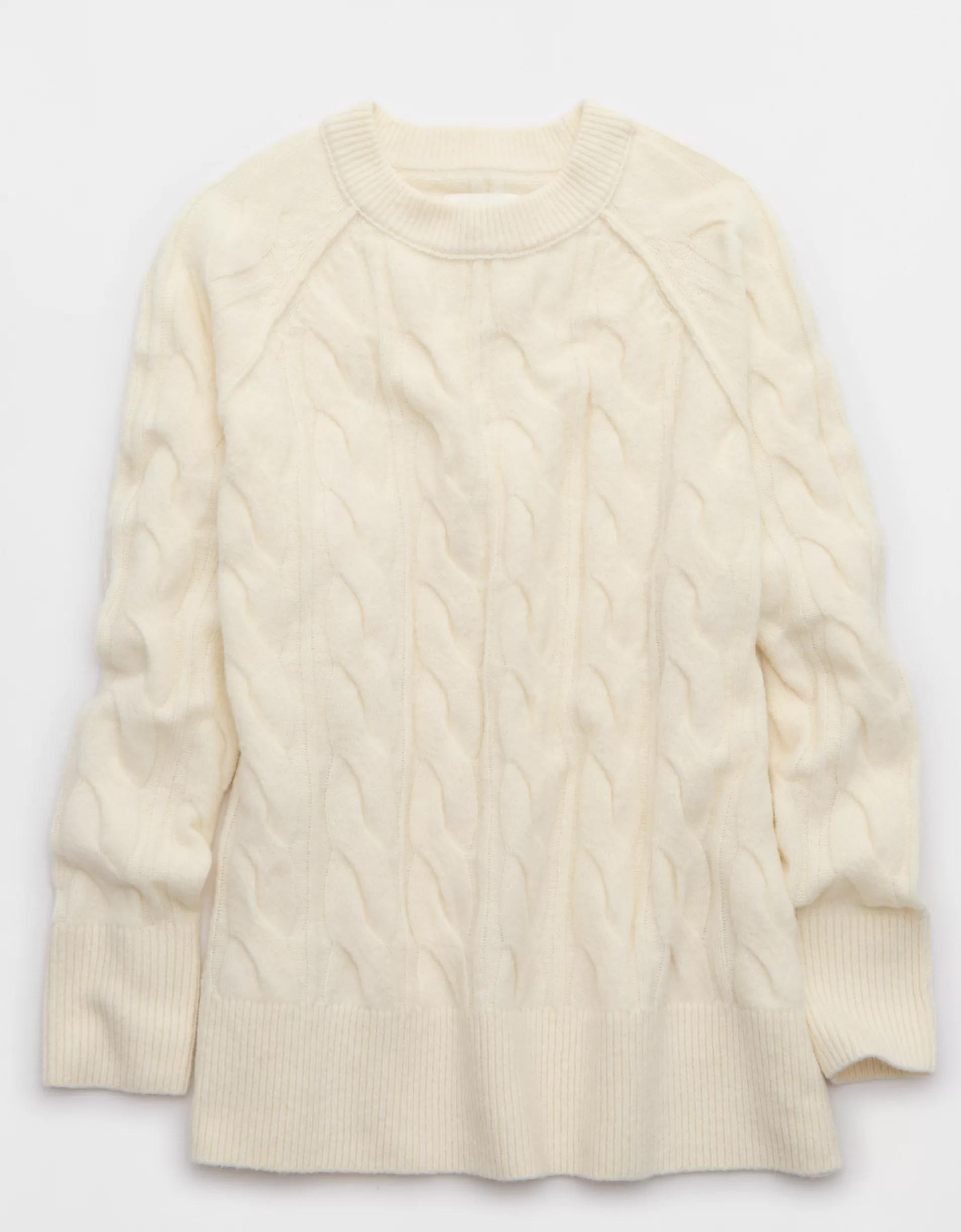 Aerie unREAL Cable Crew Sweater Product Image