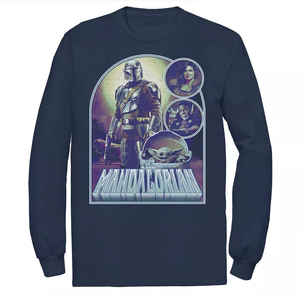 Men's Star Wars The Mandalorian Circle Group Portraits Tee, Size: Small, Blue Product Image