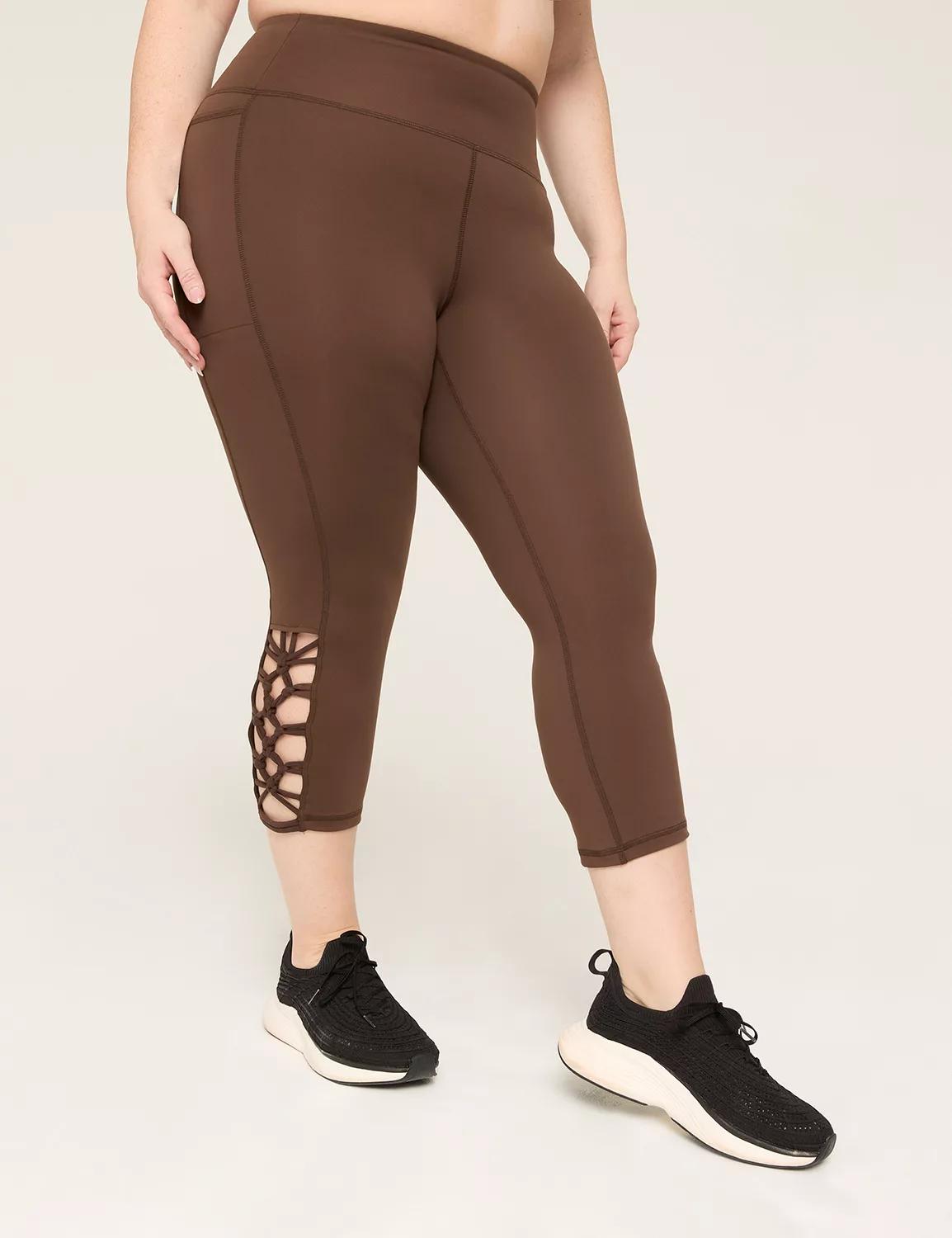 LIVI High-Rise LIVI Soft Macrame-Detail Capri Legging Product Image
