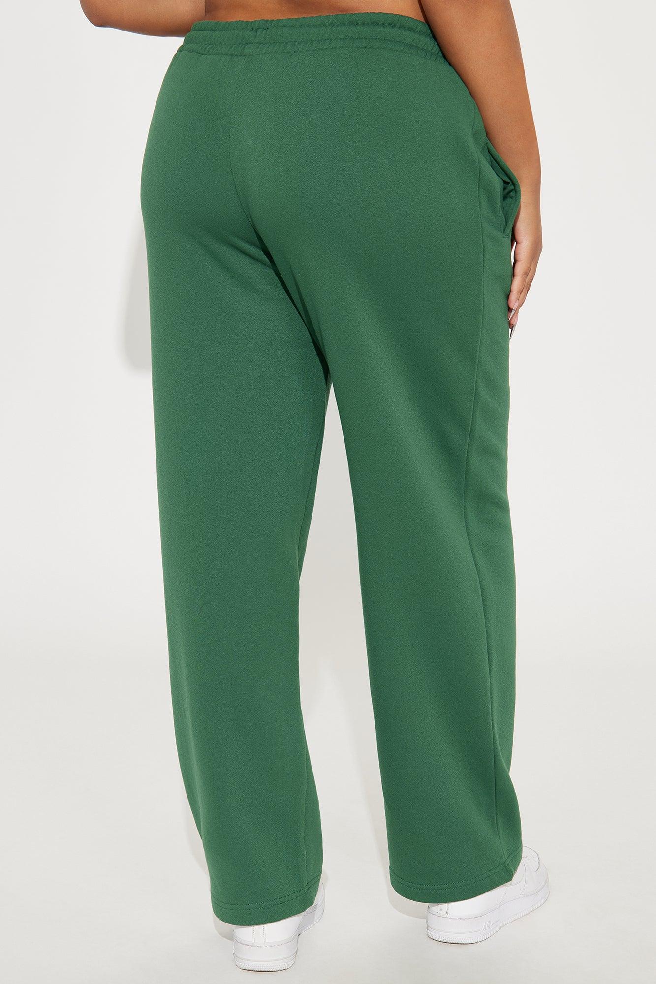 Von Dutch Washed Wide Leg Pant - Hunter Green Product Image