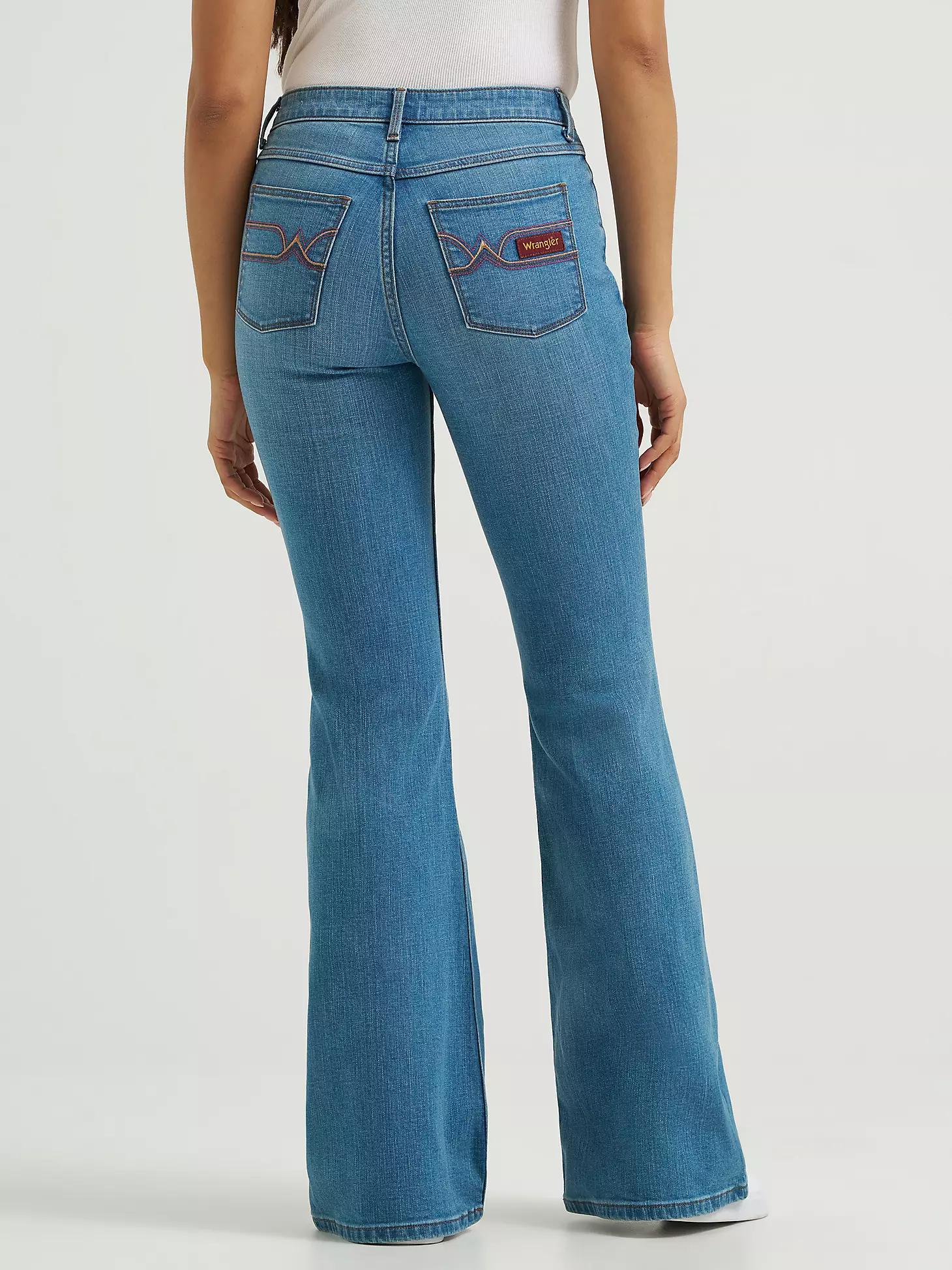 Women's Fierce Flare Embroidered Back Pocket Jean | Women's JEANS | Wrangler® Product Image