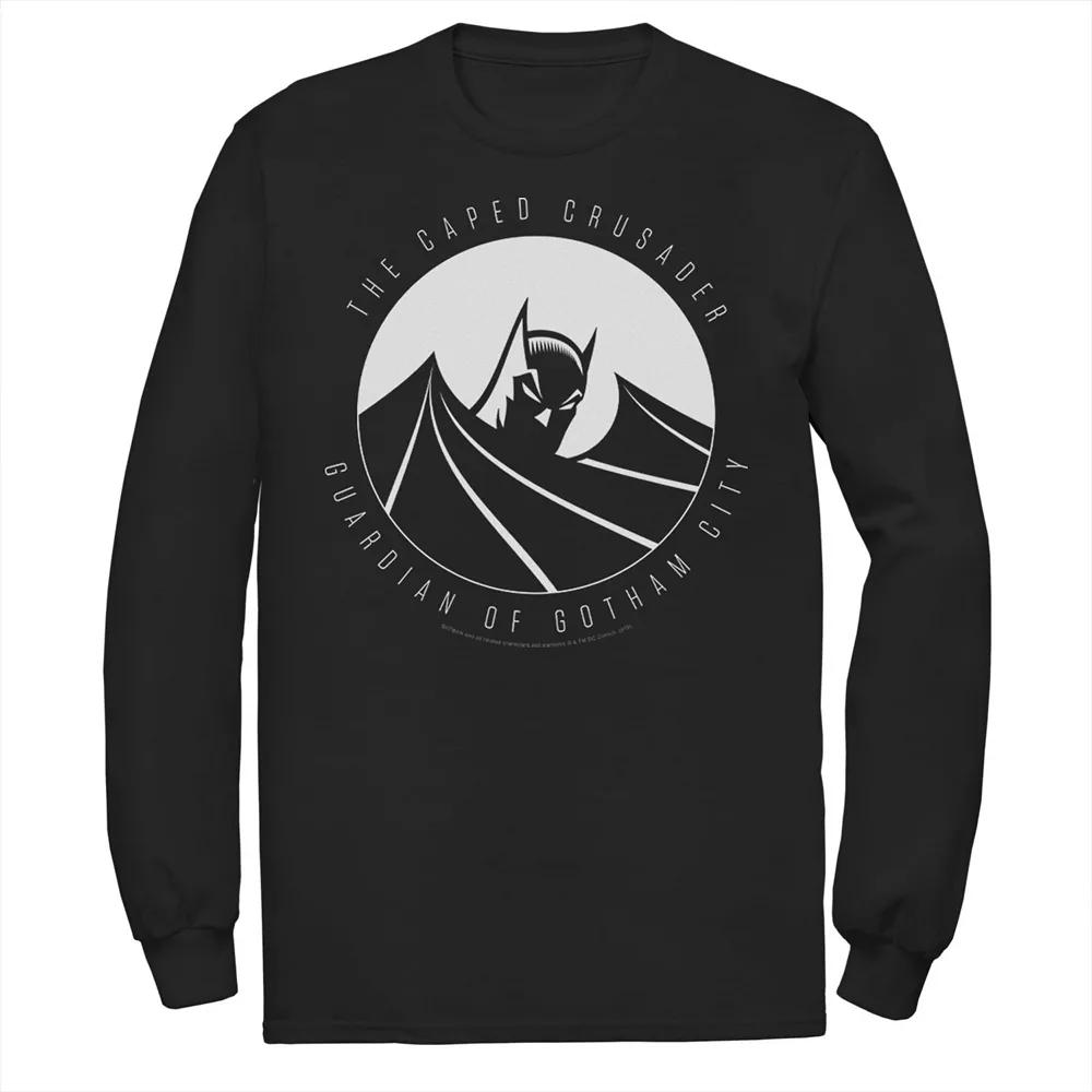 Men's DC Comics Batman The Caped Crusader Text Poster Tee,  Product Image