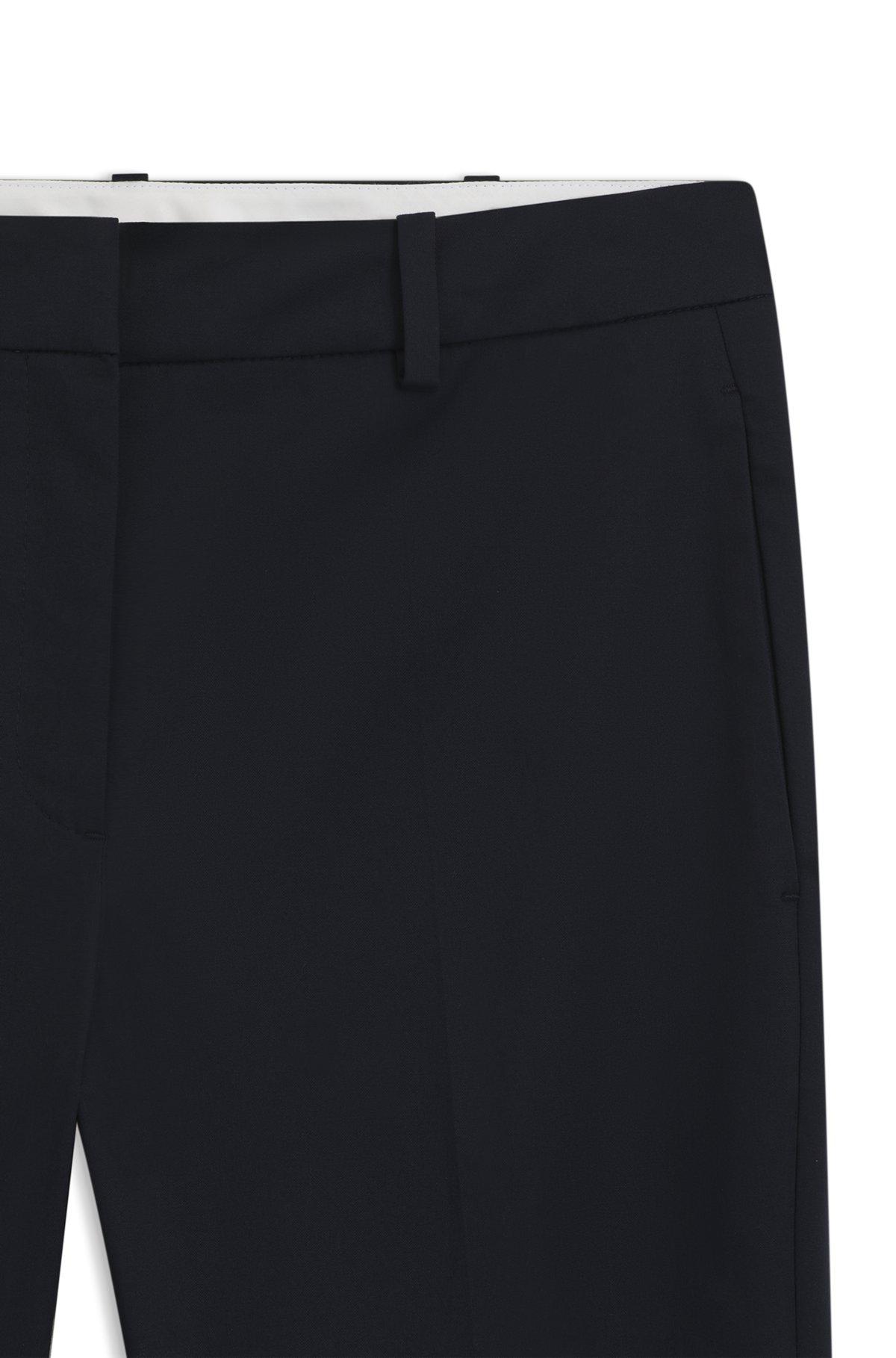 Regular-fit pants in stretch-cotton satin Product Image