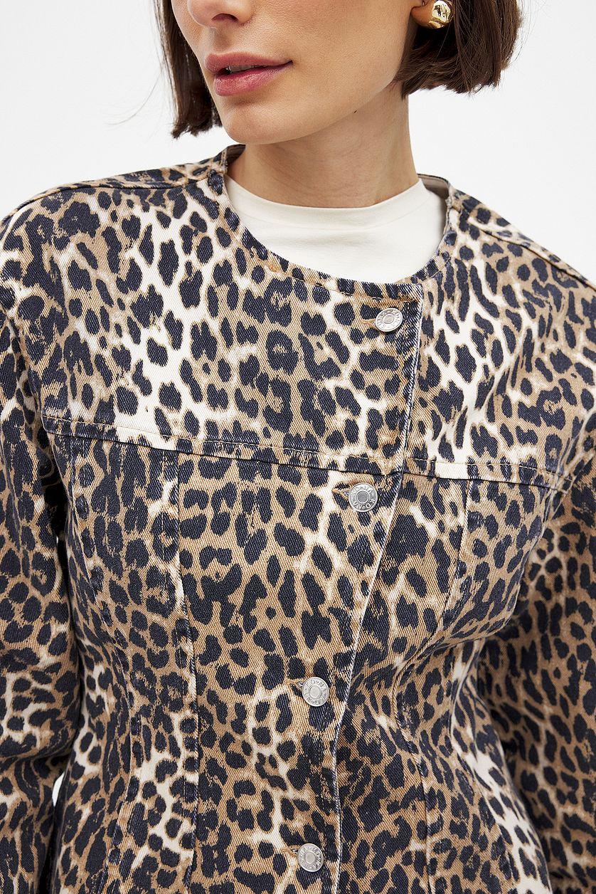 Marked Waist Denim Jacket Product Image